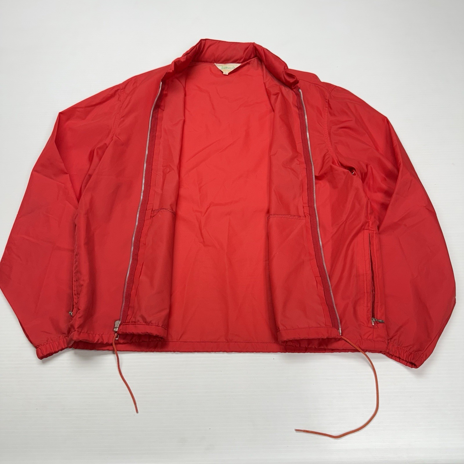 Vtg 70s B. Altman & Co Zip Up Mens Windbreaker M Red Jacket Waterproof Japan