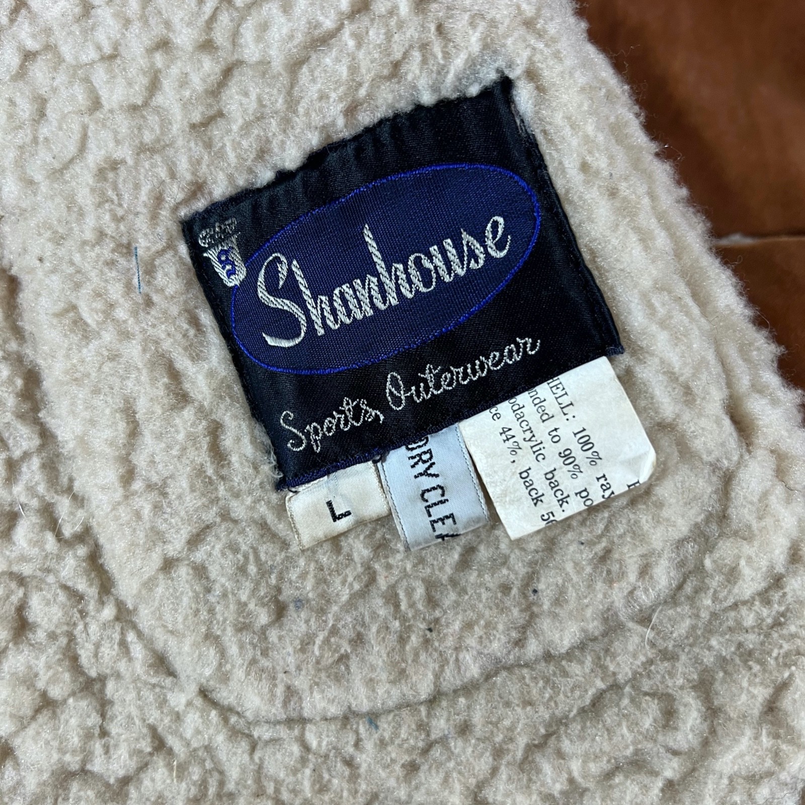 Vintage Faux Suede Vest Synthetic Sherpa Lining Shanhouse 70s 80s Western