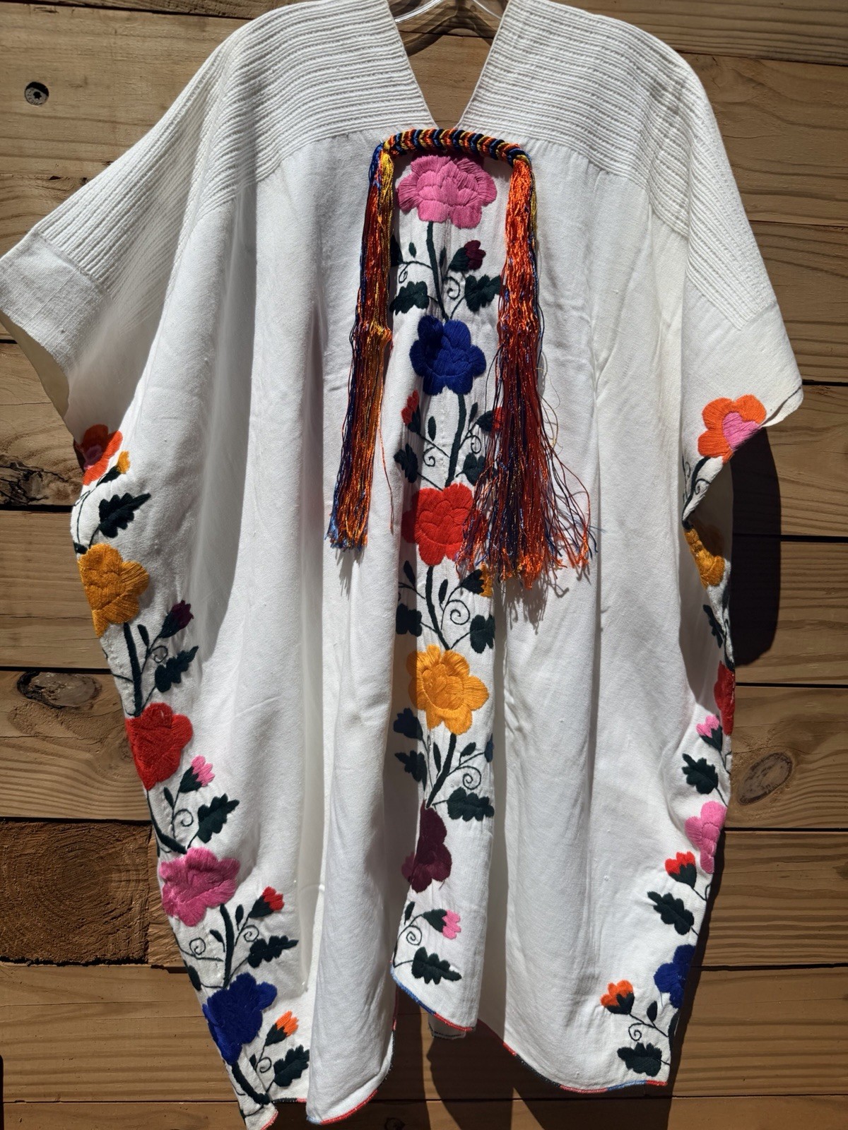 TRUE Vtg Zapotec Yalálag Huipil Tunic Dress – Handwoven Oaxaca Folk Art Caftan
