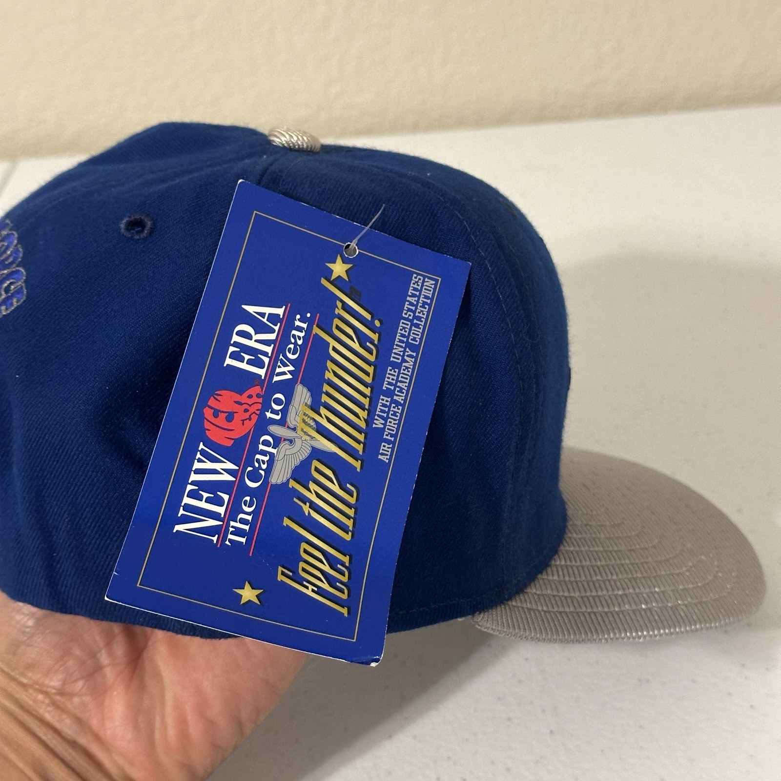 Vintage US Air Force Snapback Hat OSFA Dead Stock Embroidered New Era Cap