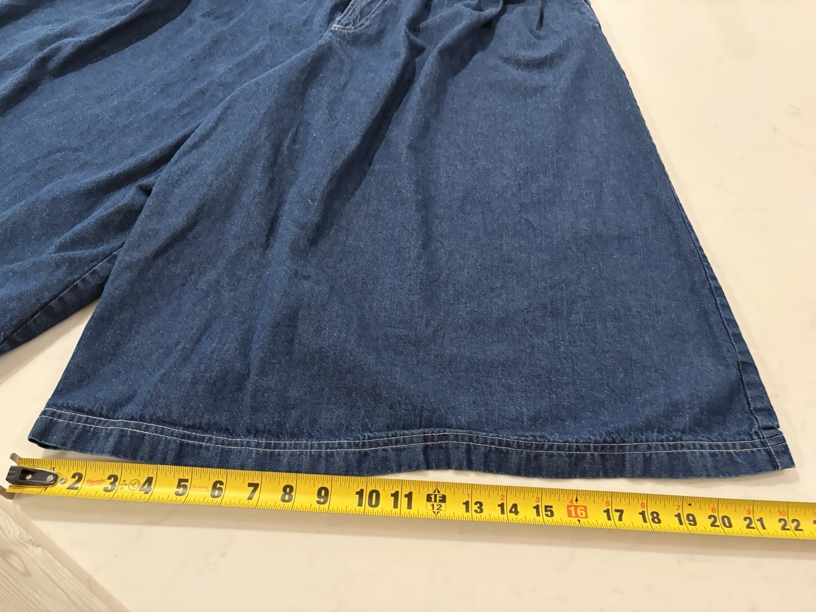 VTG 80s Sassoon Denim Gaucho Culottes Wide Leg Elastic Waist Pants Size 30 USA