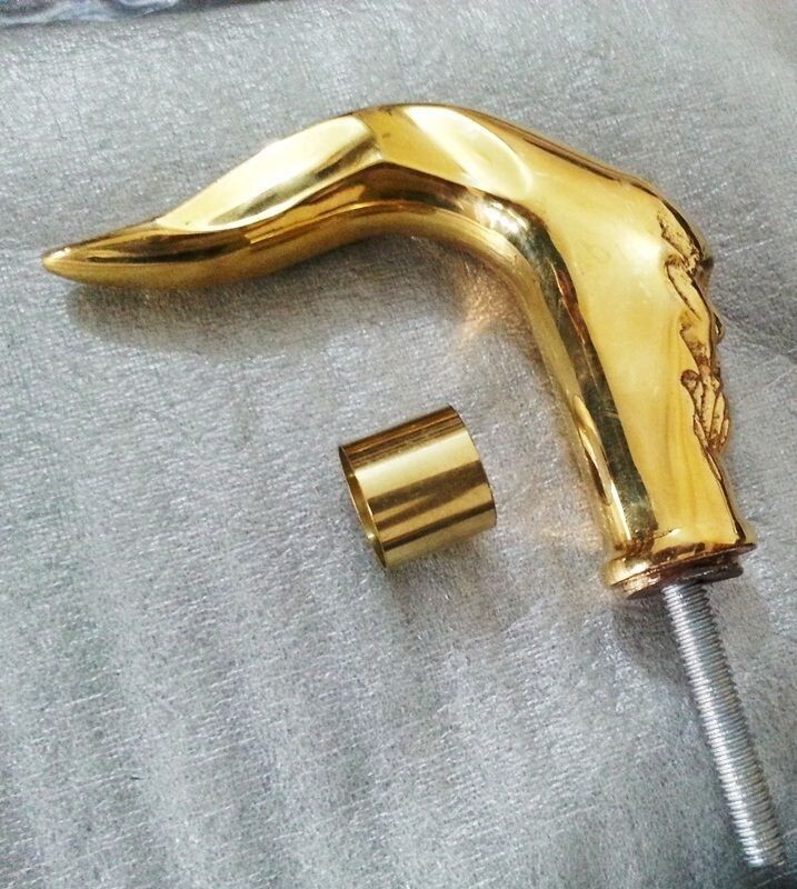 Antique Solid Brass New Designer Handmade Style Only Head Handle Engraved Gift