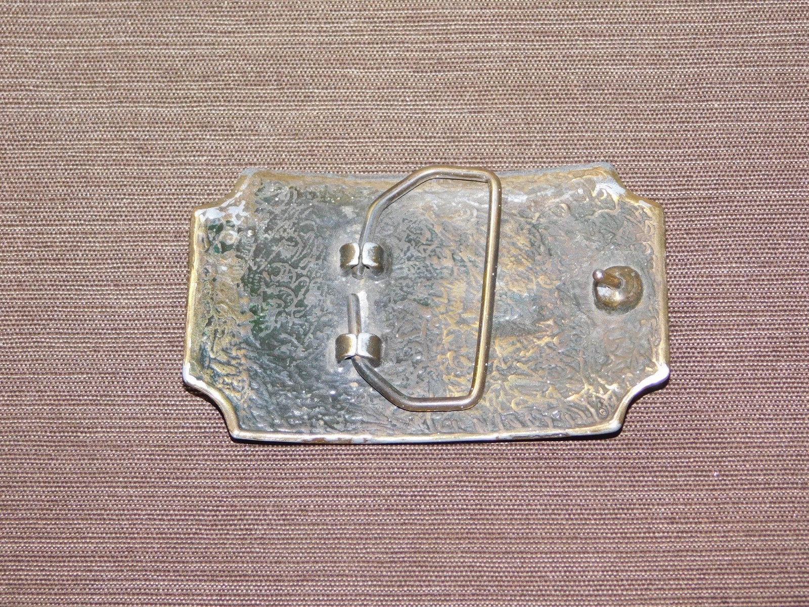 VINTAGE CB TRUCKER METAL BELT BUCKLE