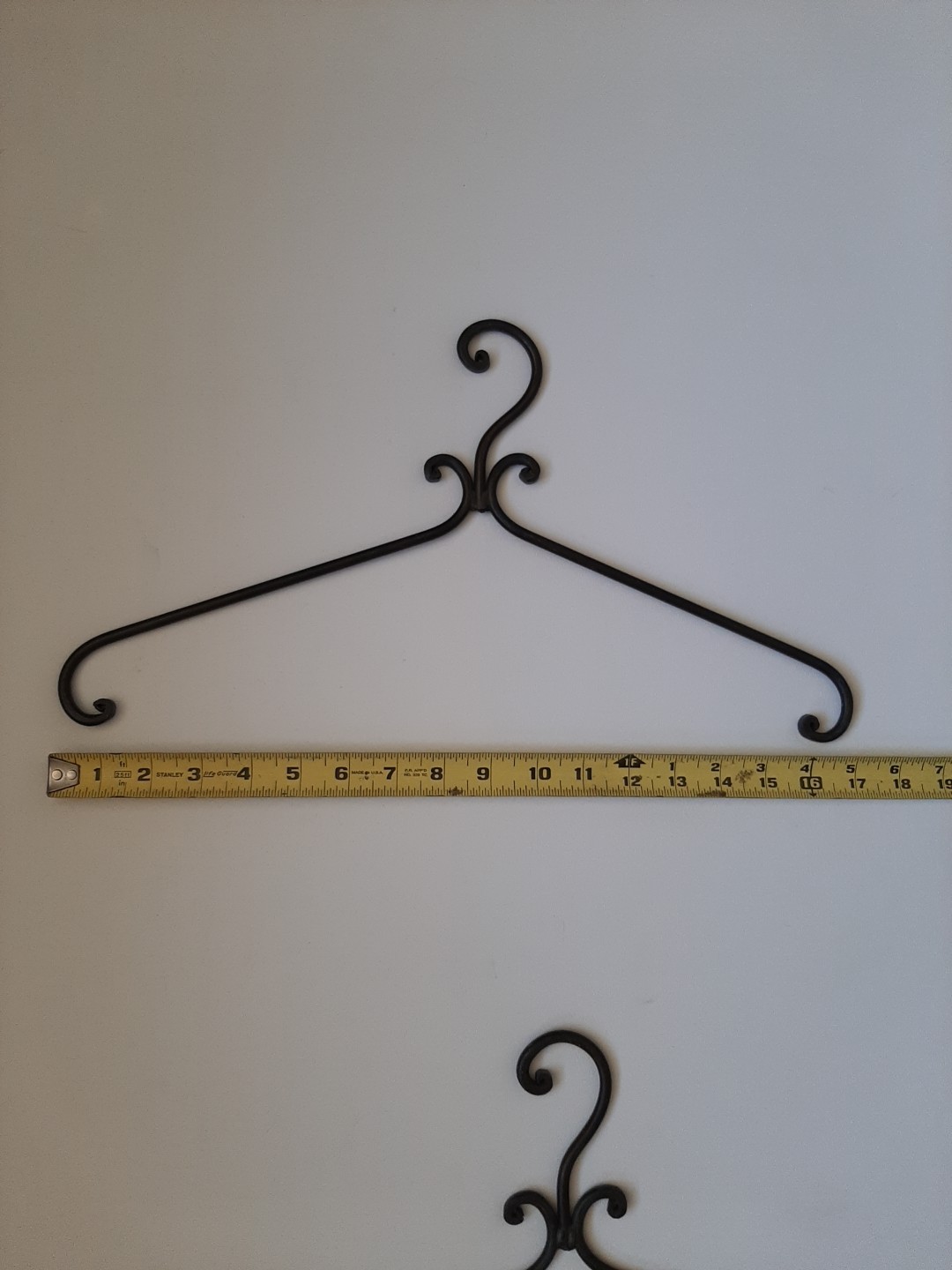 Lot of 3 Cast Iron Clothing Hangers Clothes Decorative Fancy Store Displays