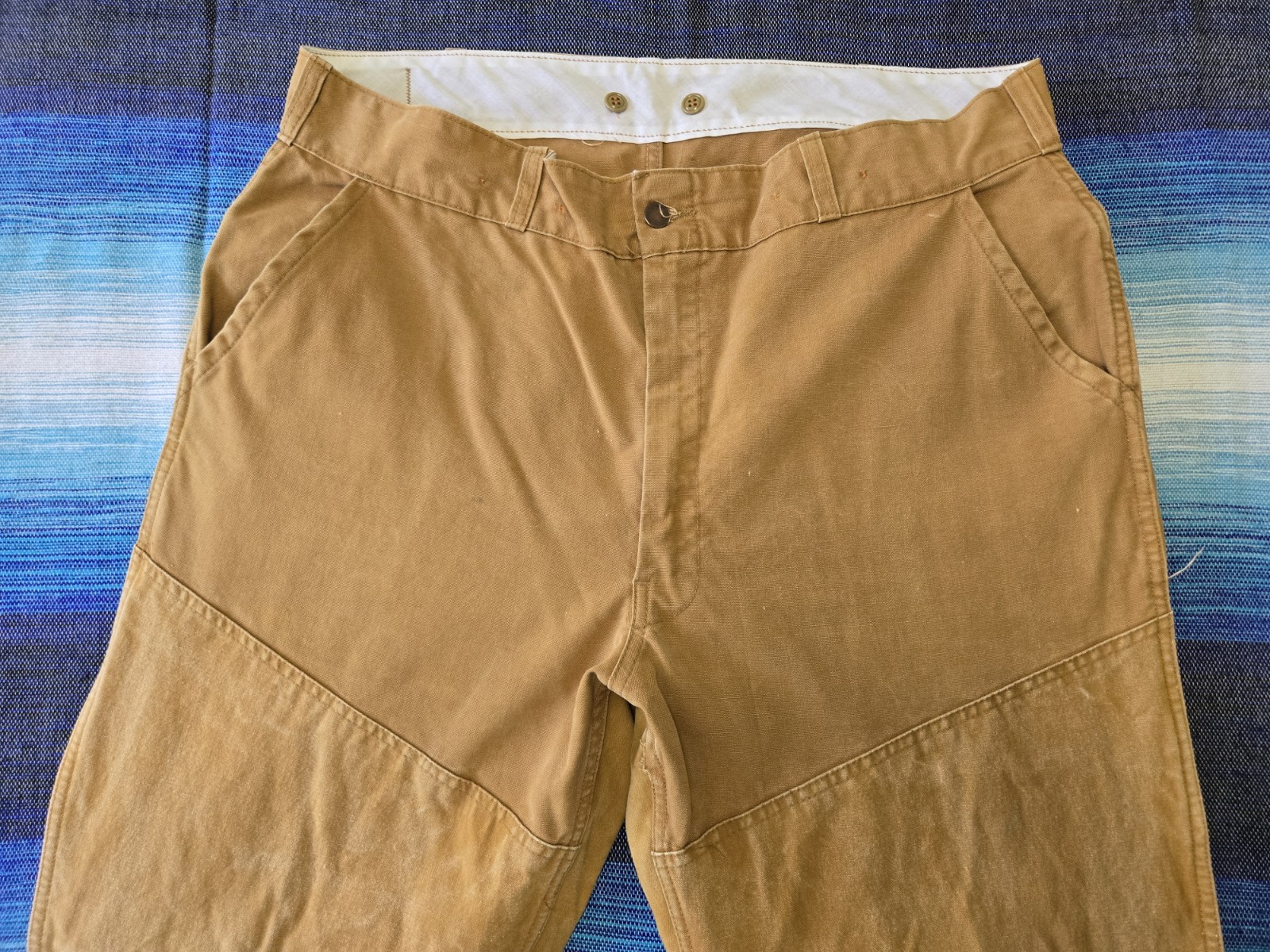 Vintage Red Head Brand Bone-Dry Duck Canvas Hunting Pants Tan Workwear 1960s