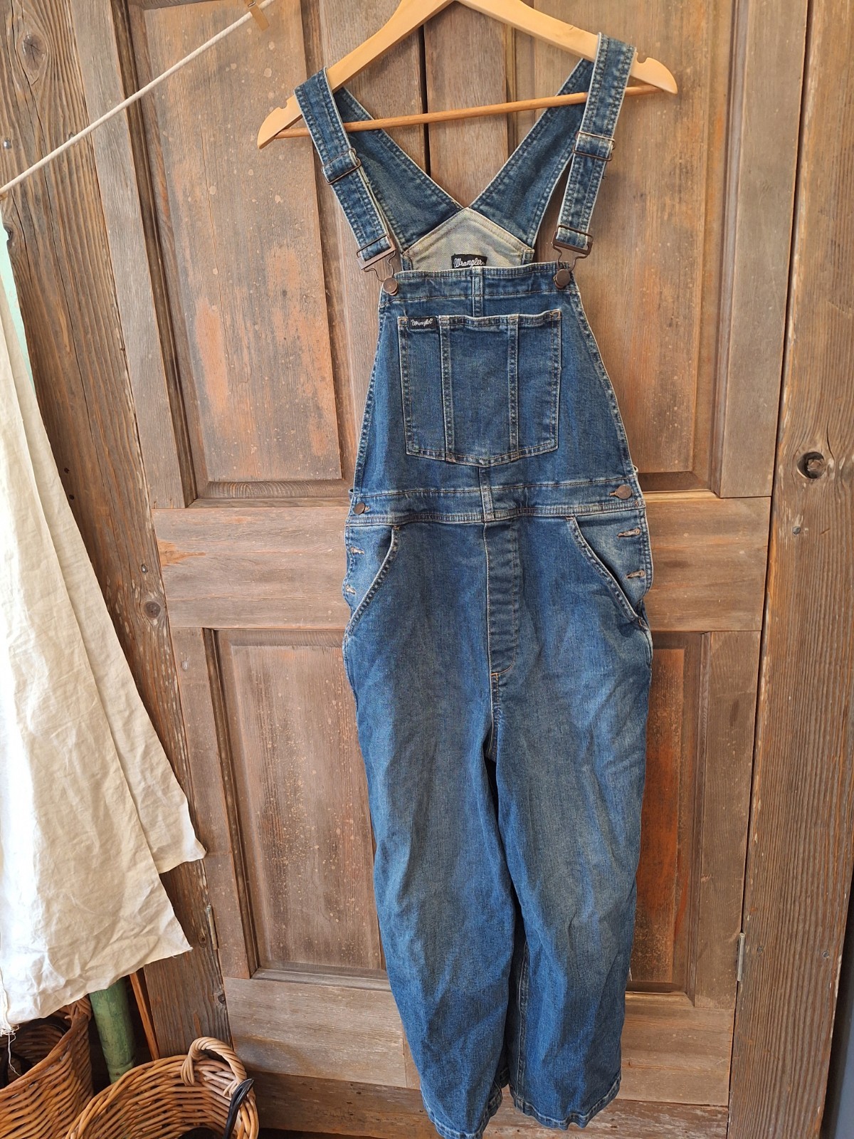 Wrangler Retro Denim Overalls, Unisex Adult, S/M, See Measurements.