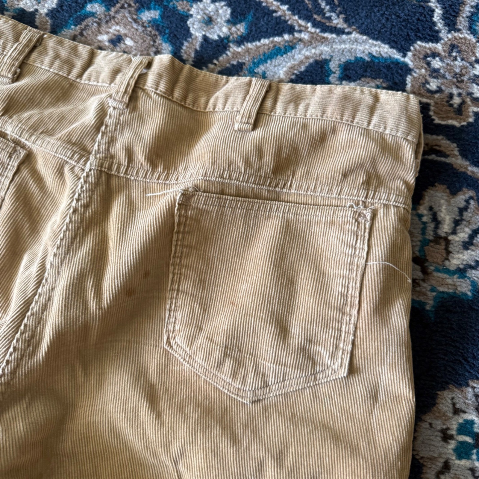 Vintage 70’s Tan Flare Leg Mr. Leggs Corduroy Pants Talon 42 Zipper