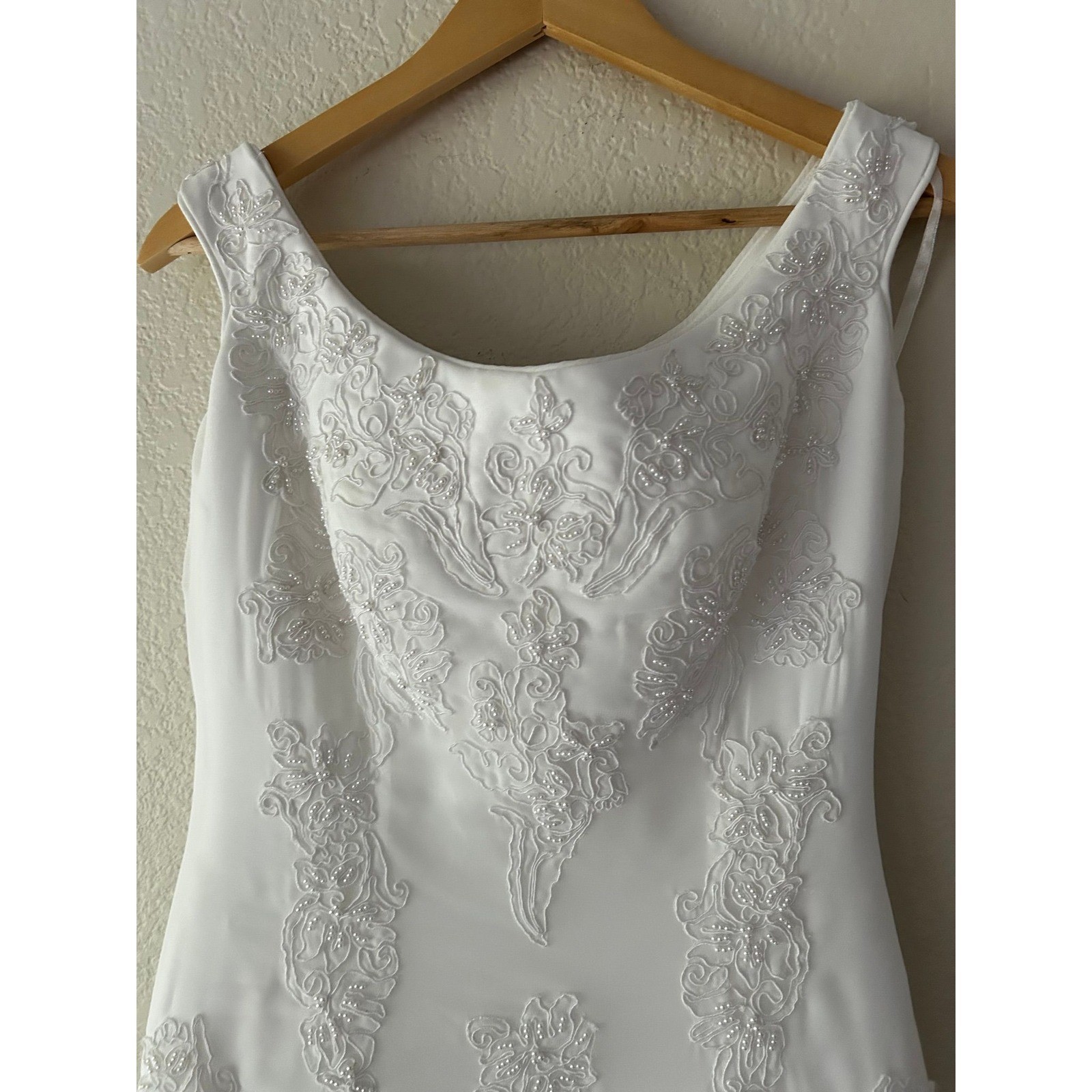 Moonlit Ceremony | Moonlight Beaded Lace Wedding Gown | Chapel Train