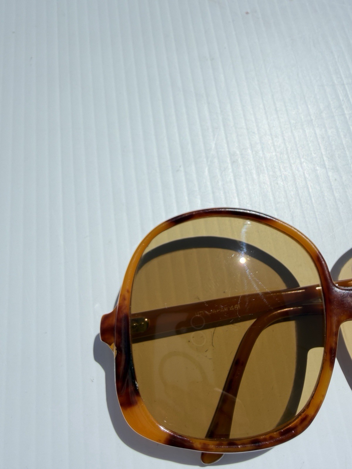 vtg Oversized Sunglasses Tortoise Shell Lucite – Japan 461 Retro Mod