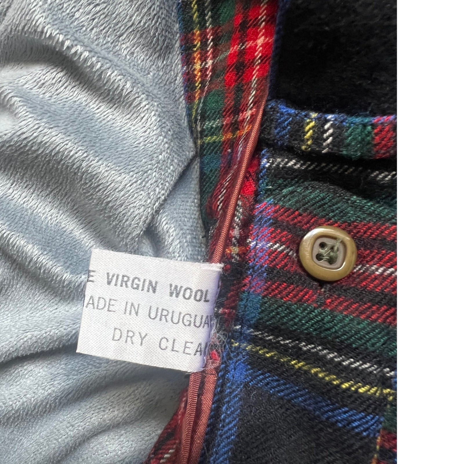 Fedora Vintage 100% Virgin Wool Plaid Pleated High Waisted Shorts Cuffed Size 9