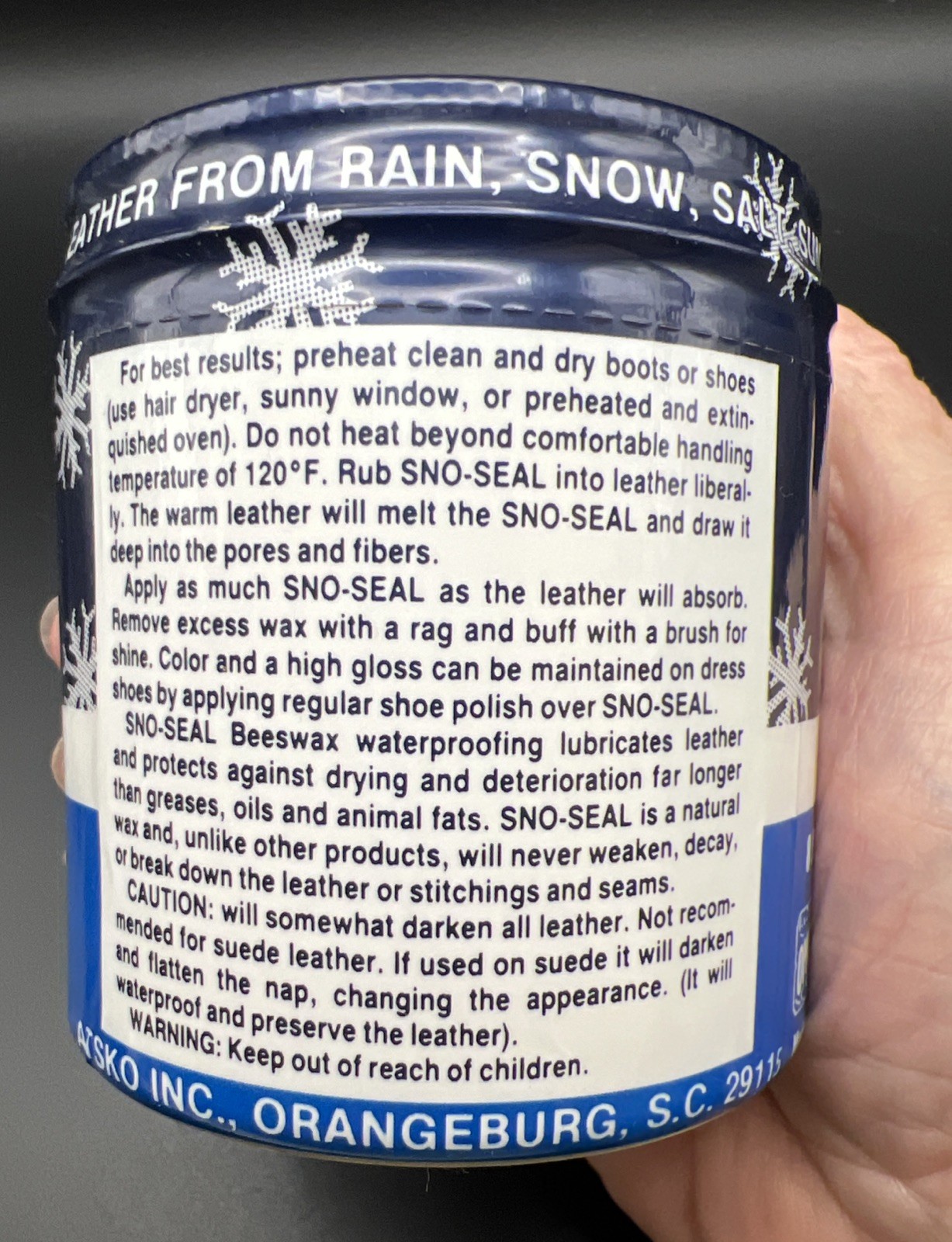 Atsko Sno-Seal Original Beeswax Waterproofer (7oz)