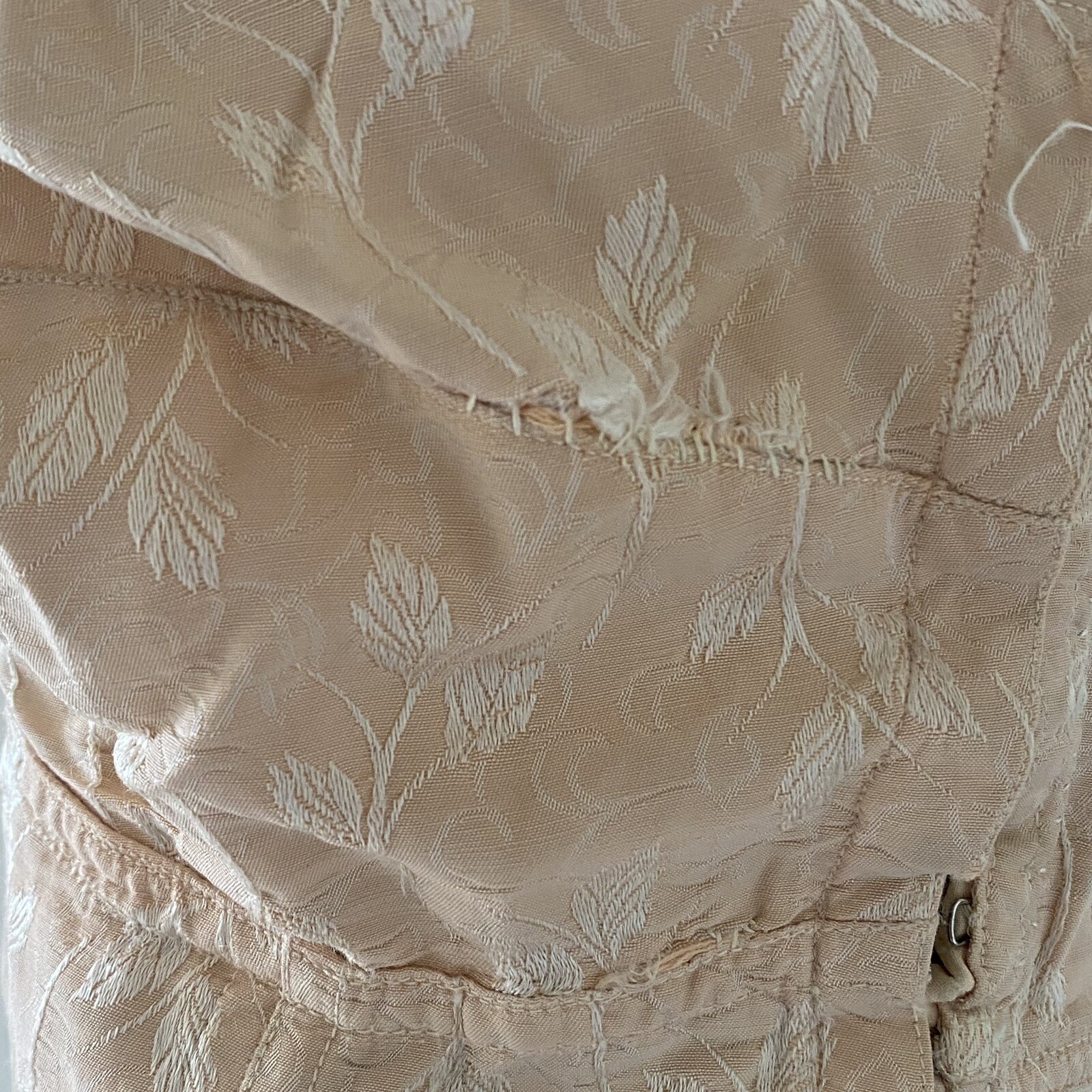 READ Vtg Corset Girdle with Garters Open Bottom DAMAGED