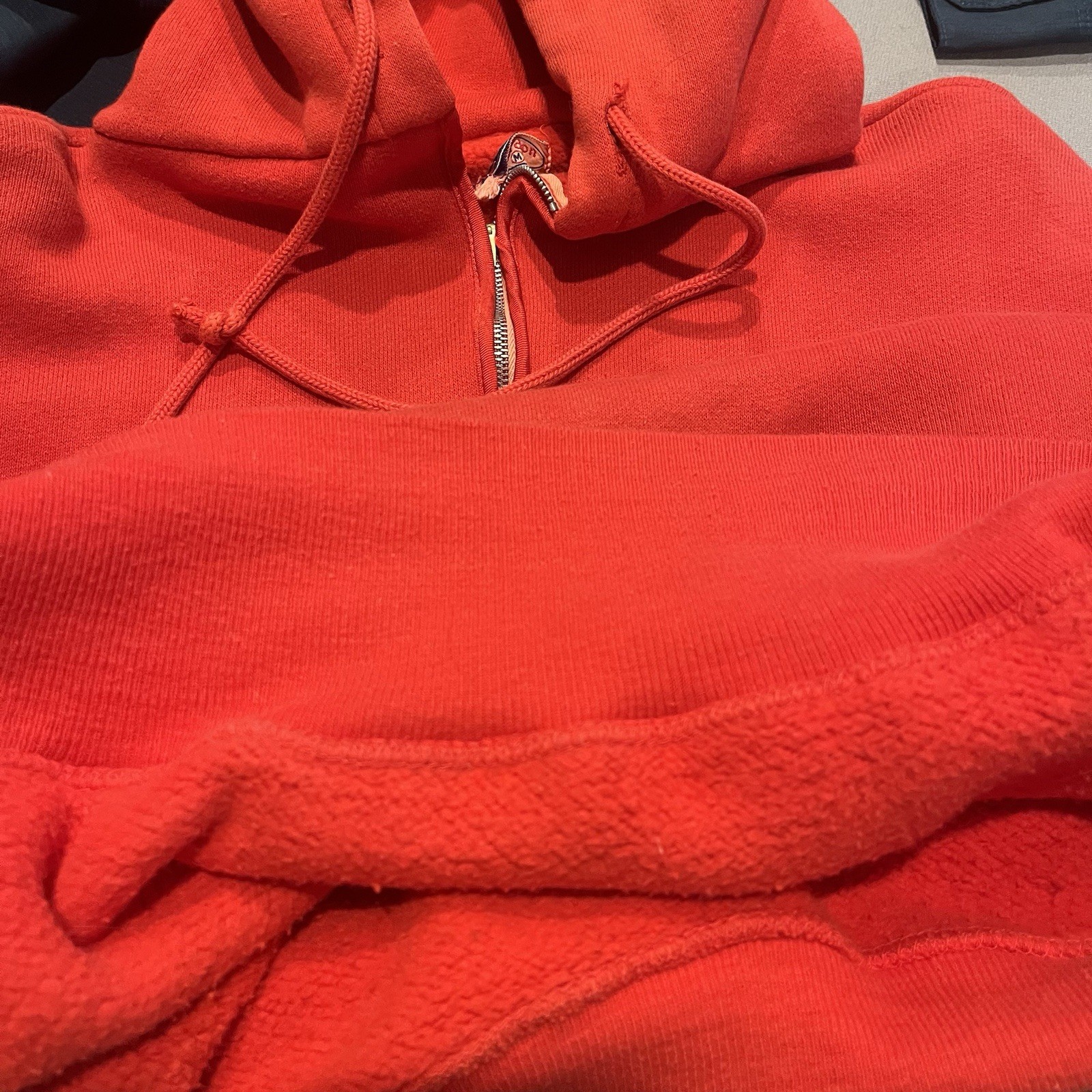 Vintage 1960s Hoodie Napoleon XIV 1966 Gordan Knit Concert Band Quarter Zip Red