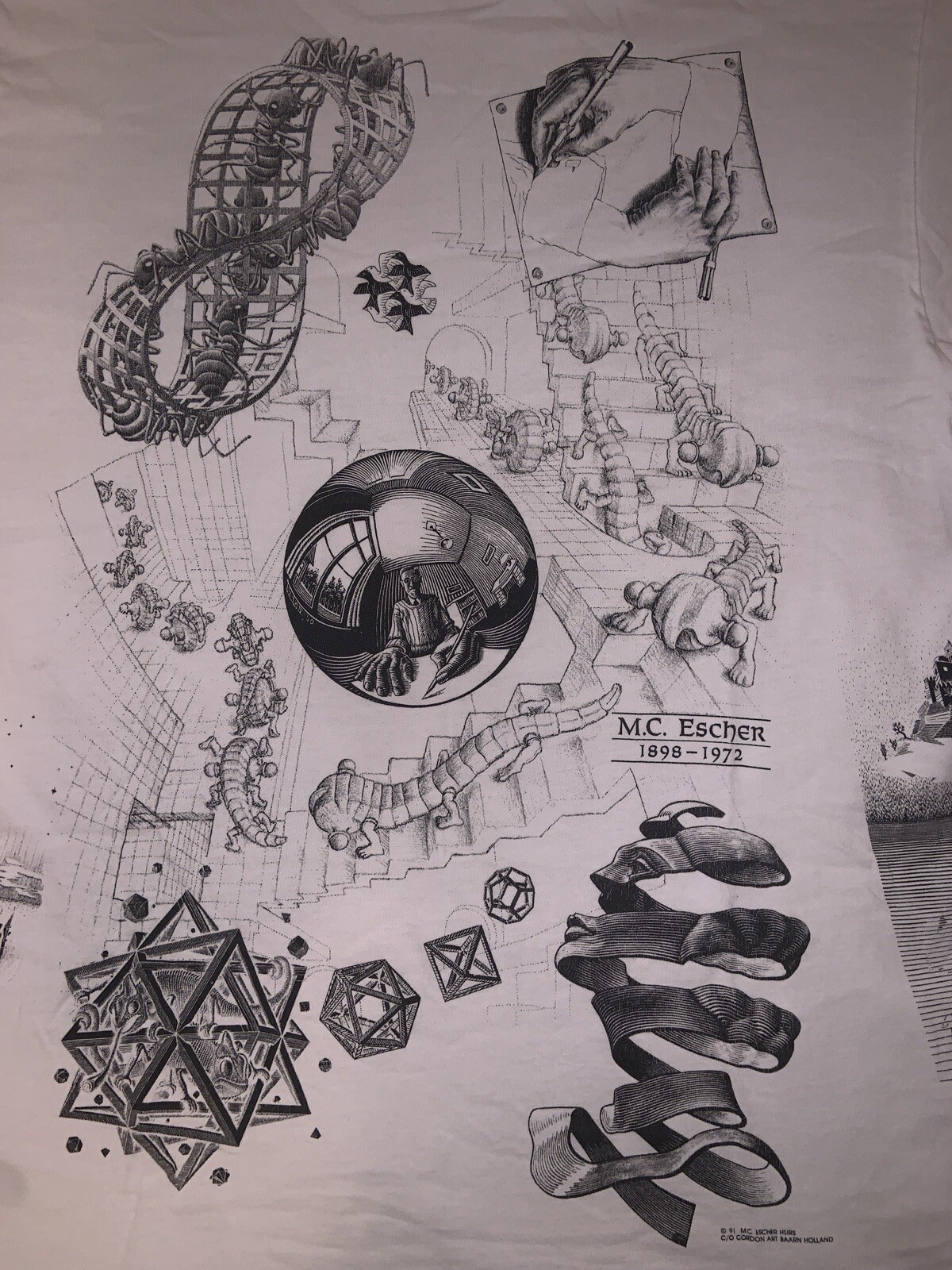Vintage 91’ AOP M.C. Escher “Father of modern tessellations”
