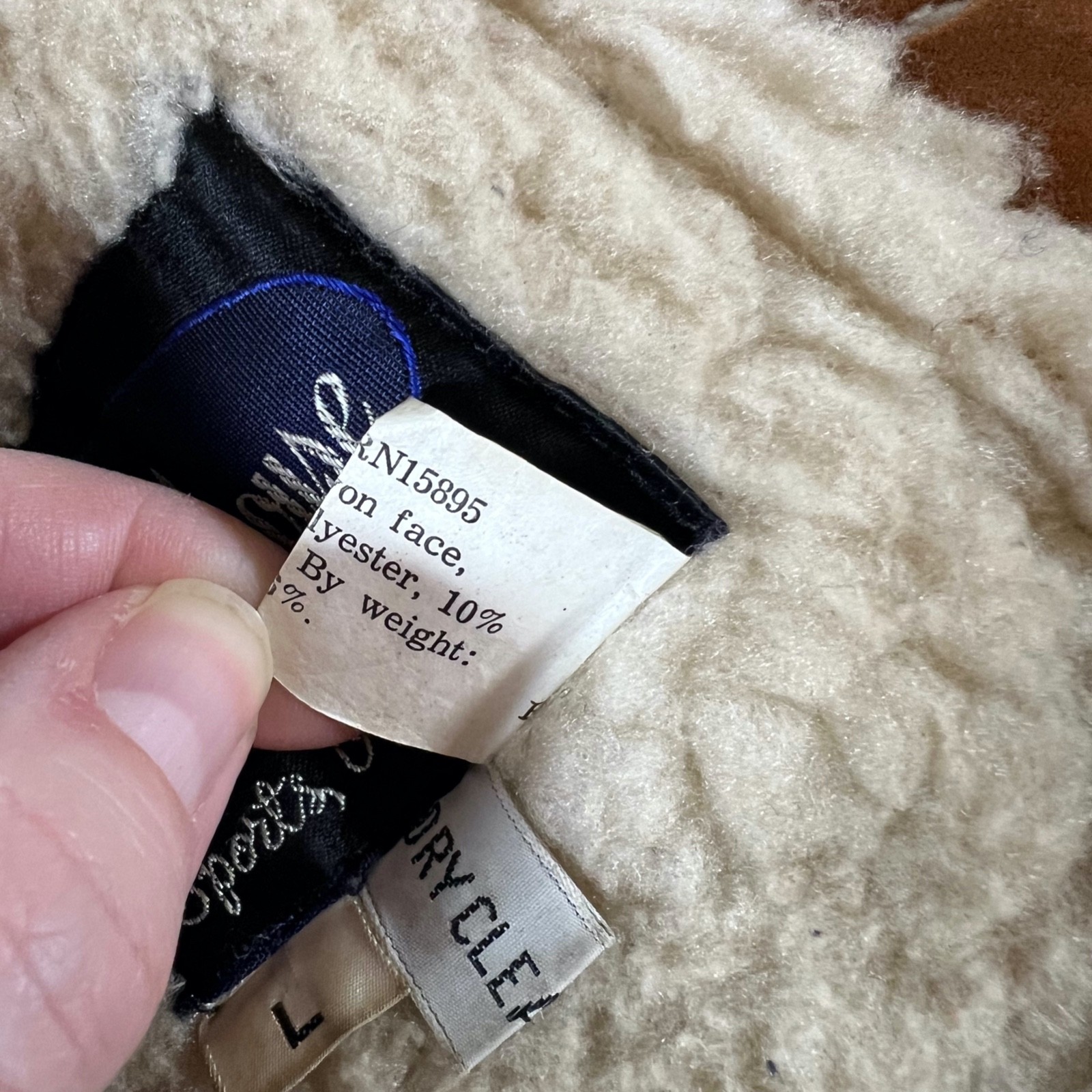 Vintage Faux Suede Vest Synthetic Sherpa Lining Shanhouse 70s 80s Western