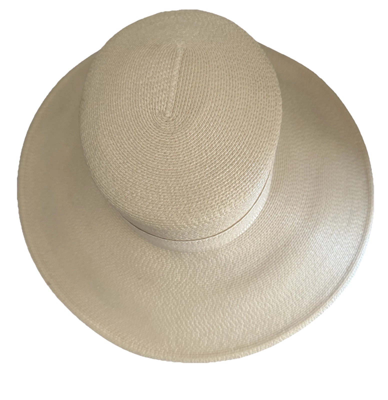 Vintage Frank Olive Straw Hat For SAKS Natural Wide Brim Fits S/M Wheat Color