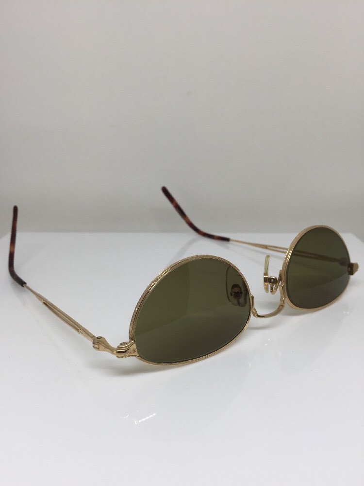 New Vintage Matsuda 2877 Cat Eye Sunglasses C. PG Shiny Gold 49-20-145mm Japan