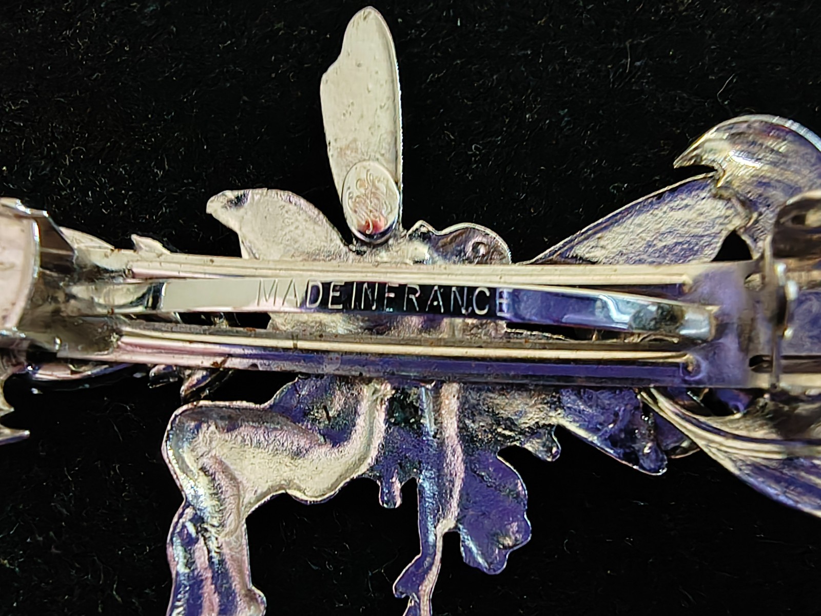 Kinlo Folly antique Fairy made in France silver hair clip