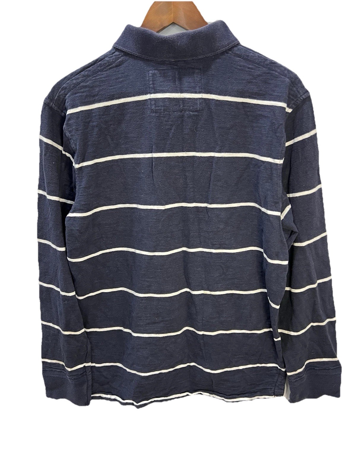 American Eagle Outfitters Y2K Era Long Sleeve Rugby Shirt Embroidered Logo Large