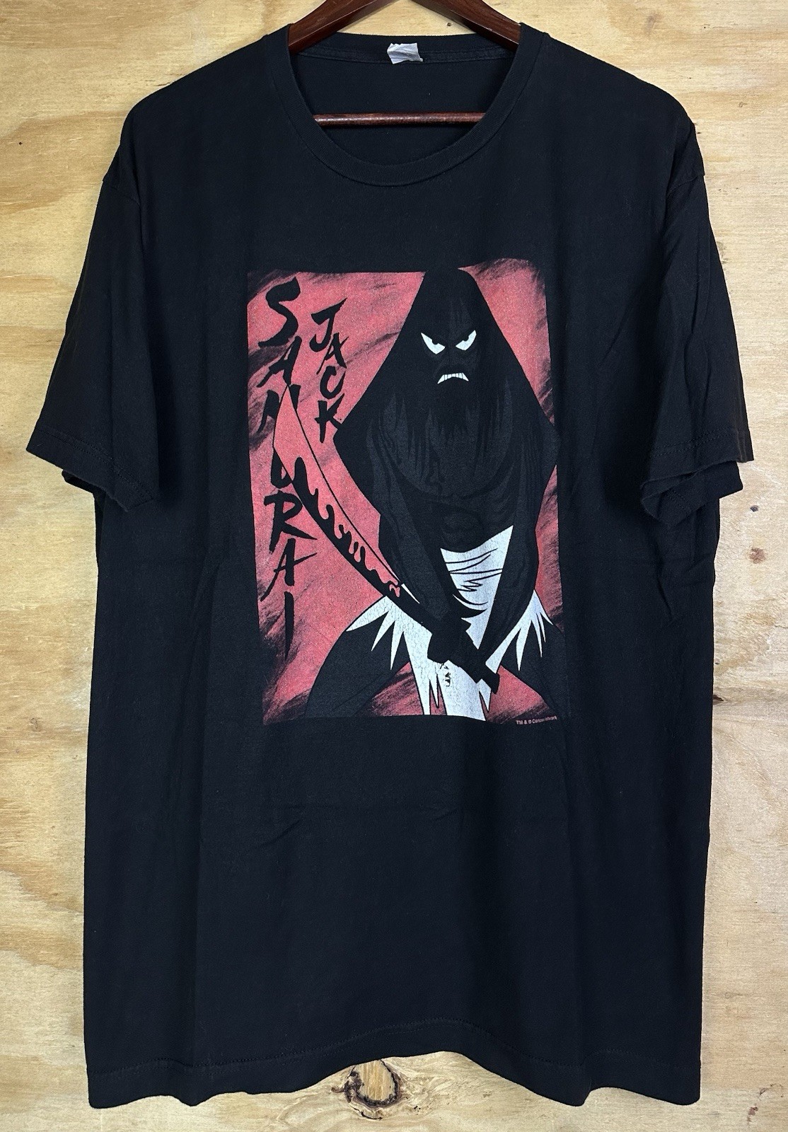 Vtg Samurai Jack Bloody Sword Cartoon Network Tag T-shirt