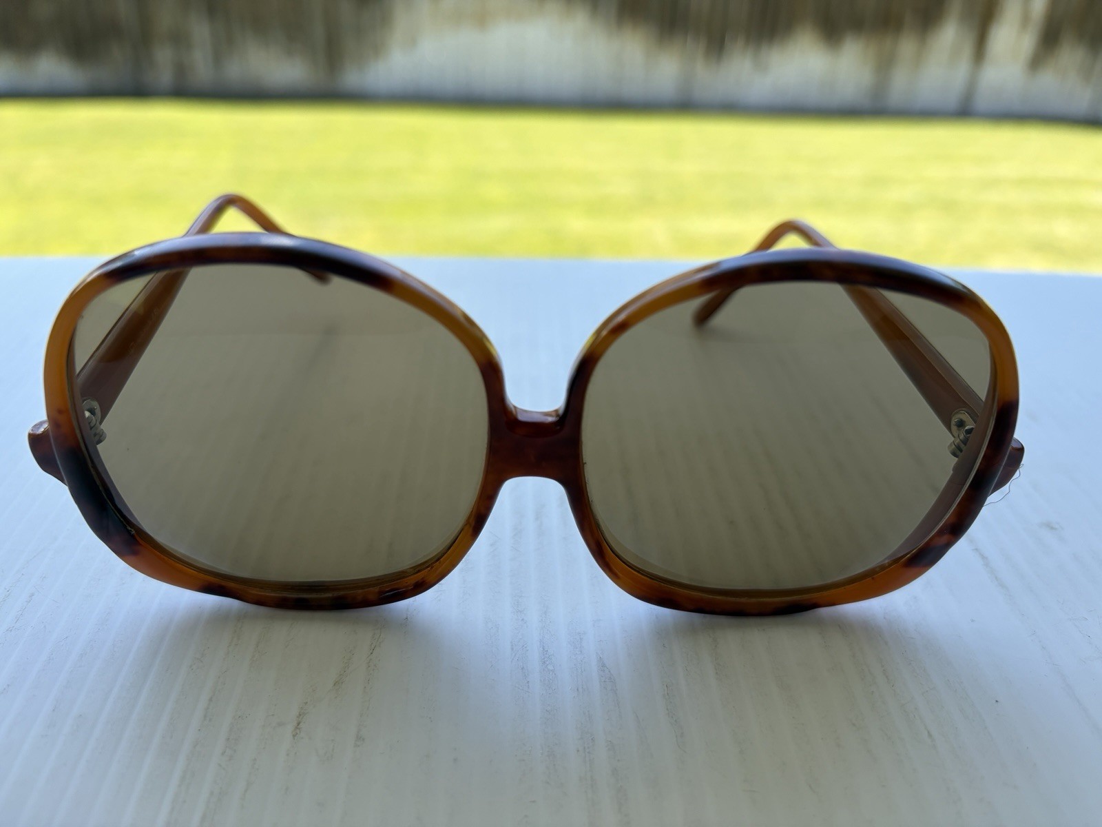 vtg Oversized Sunglasses Tortoise Shell Lucite – Japan 461 Retro Mod