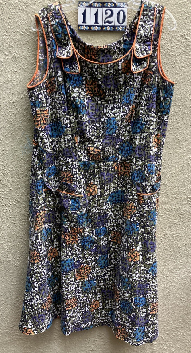 Vintage KENROSE house dress size 20-1/2 100% Cotton Pockets Fits as a LARGE