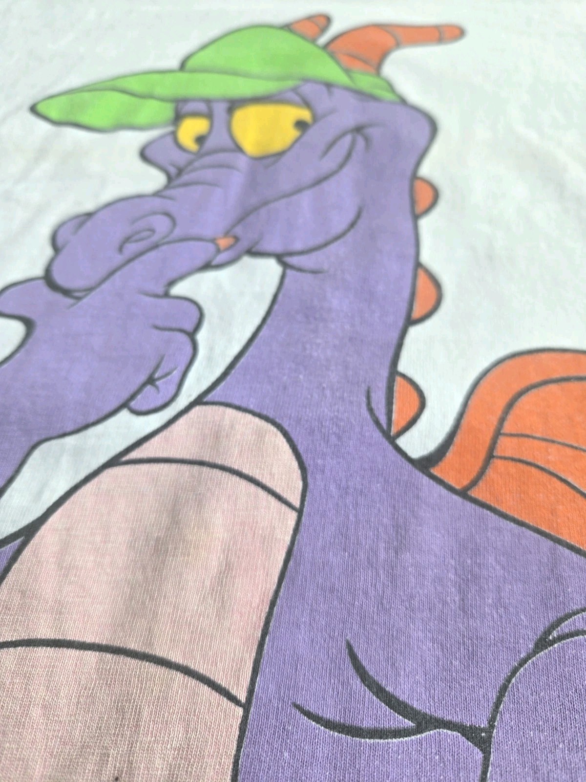 Vintage Disney Figment Dragon Epcot 2 Sided Promo Cartoon T-Shirt 90s USA READ