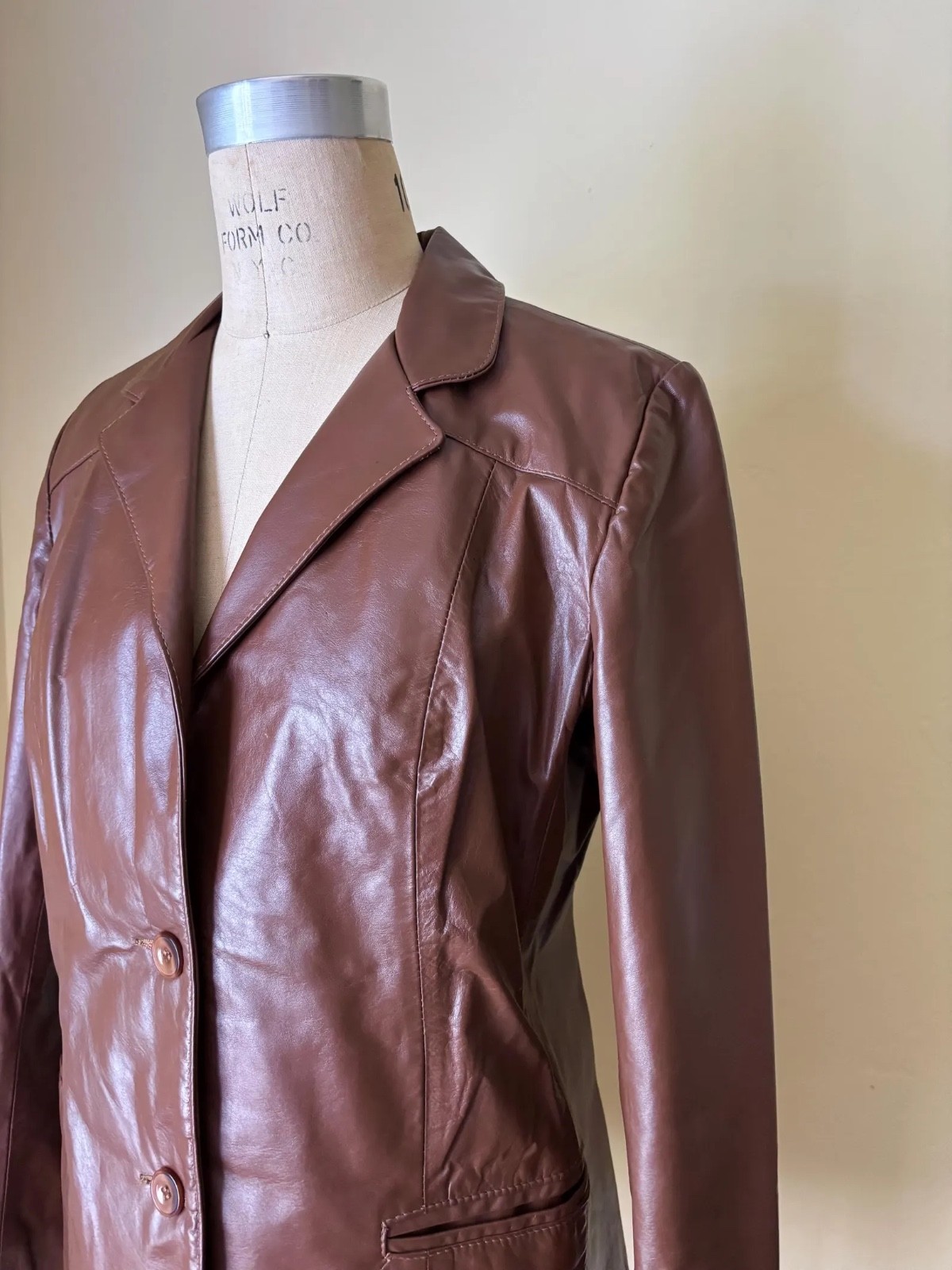 Vintage 70s AVANTI Leather Menswear Western Style Jacket Blazer USA MADE M / L