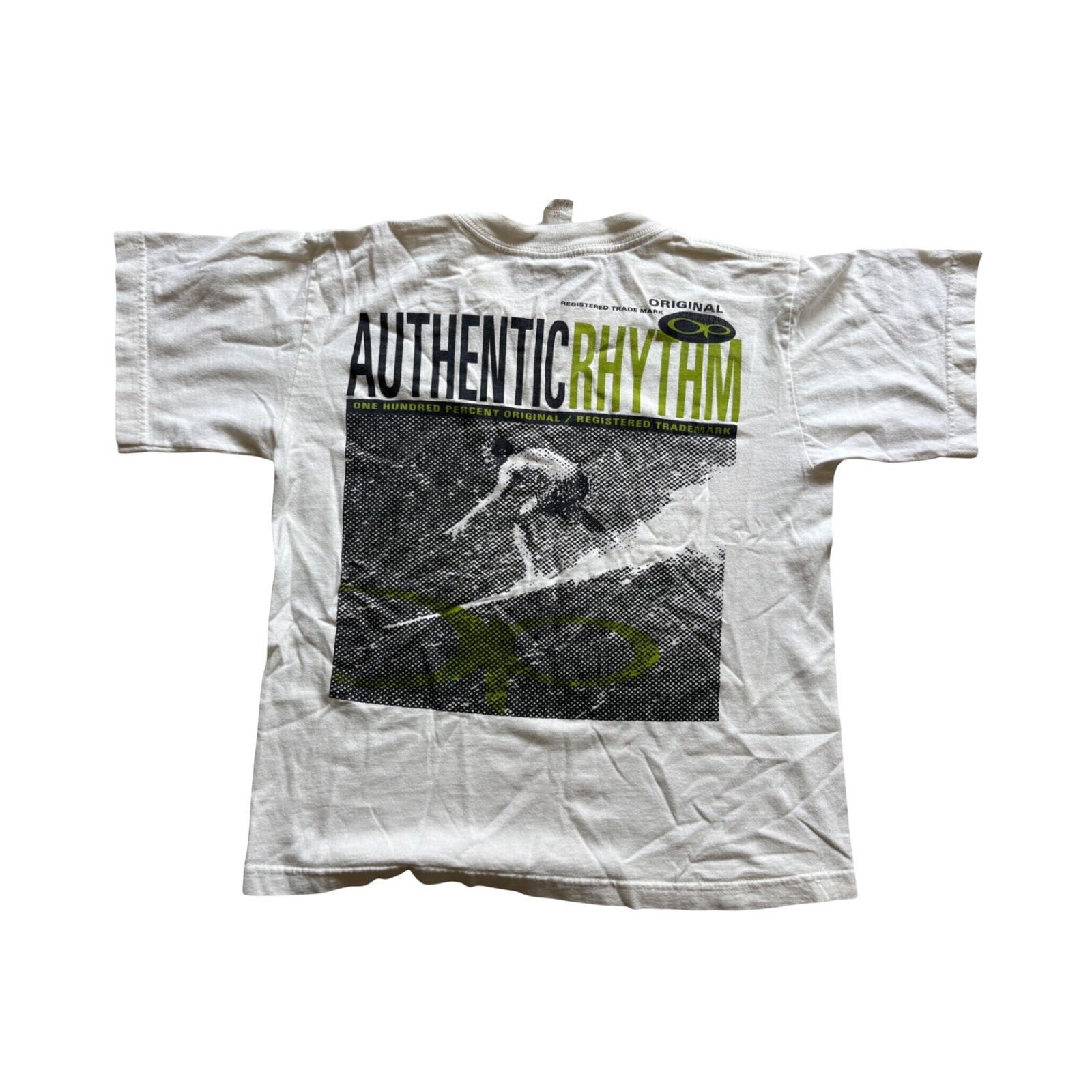 Vintage OP Ocean Pacific Original Rhythm White Surfer T-Shirt Kids Medium 90s