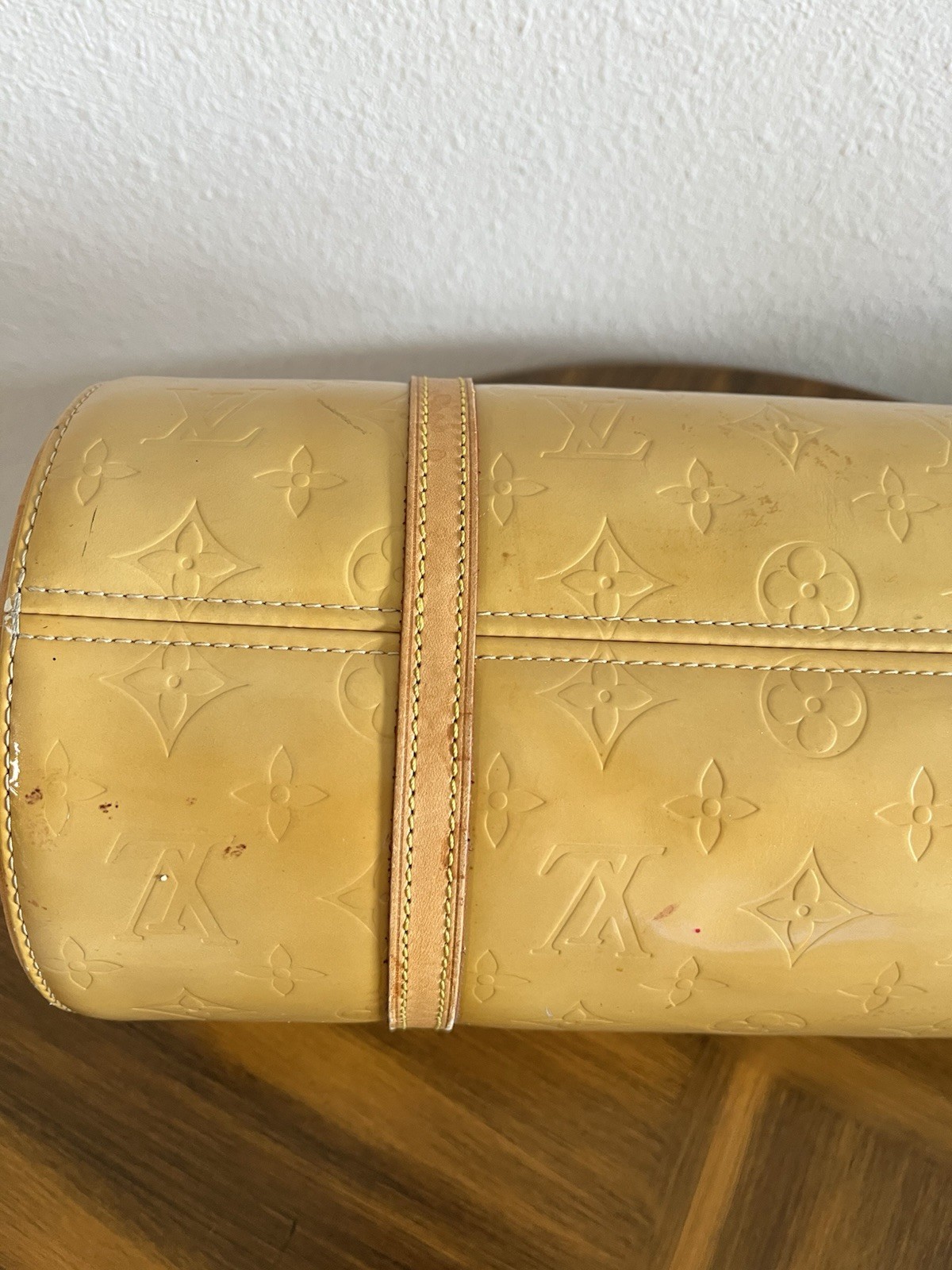 Vintage LOUIS VUITTON Monogram Vernis Bedford Bag, Signed, Made In France