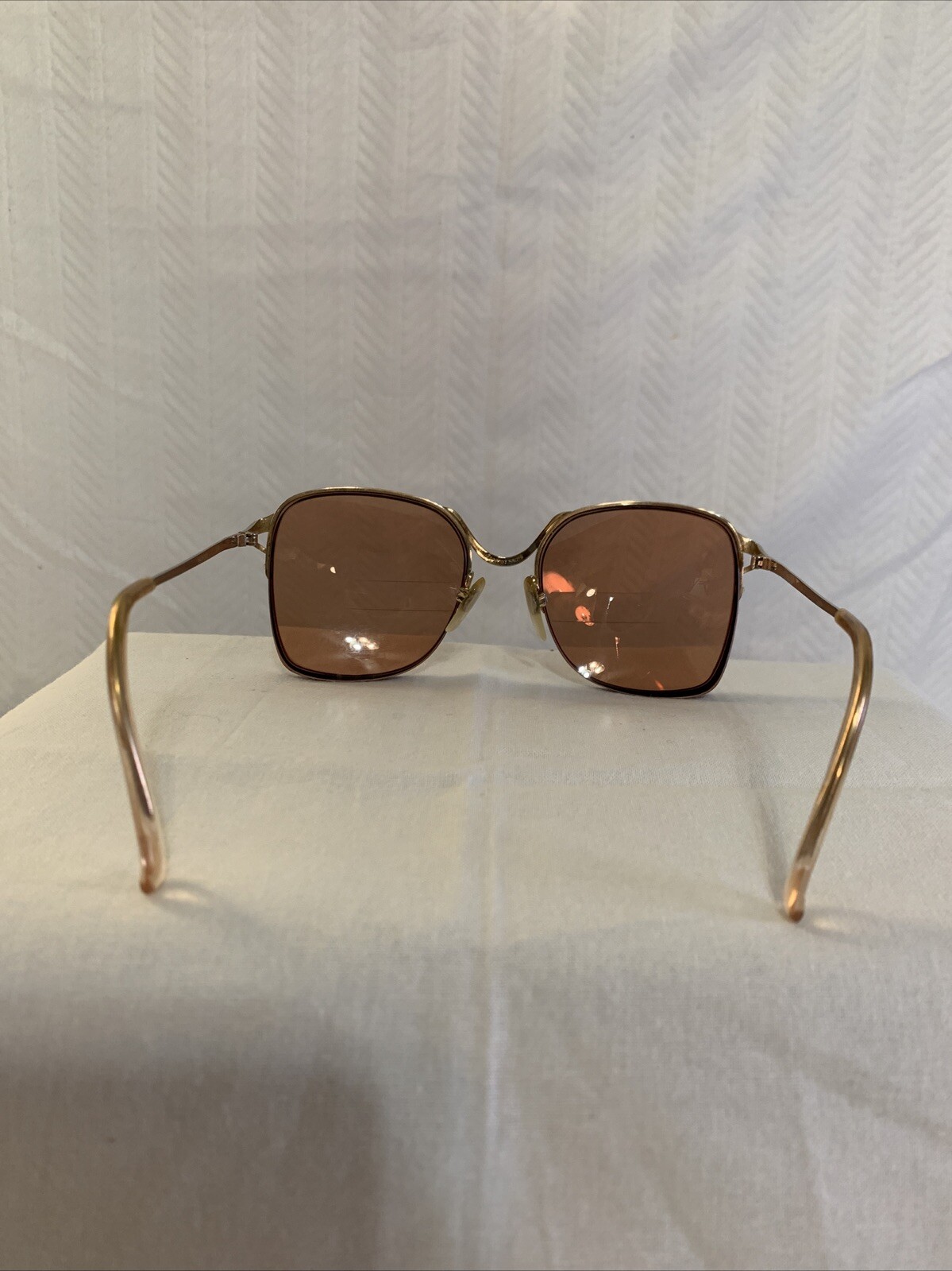 AOCO Lady Buxton 4 half frame eyeglasses 130 53/19 VTG gold square FRAMES ONLY