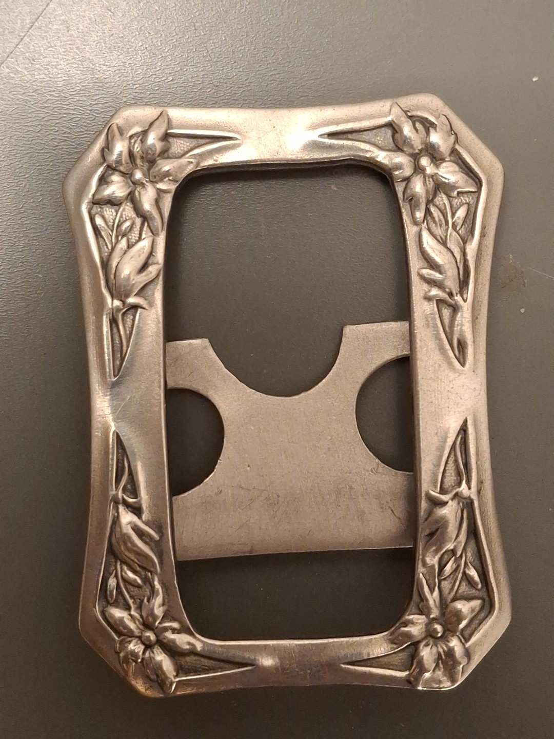 Elias Fine Pewter Art Nouveau Design 180L Belt Scarf Buckle Vintage HTF