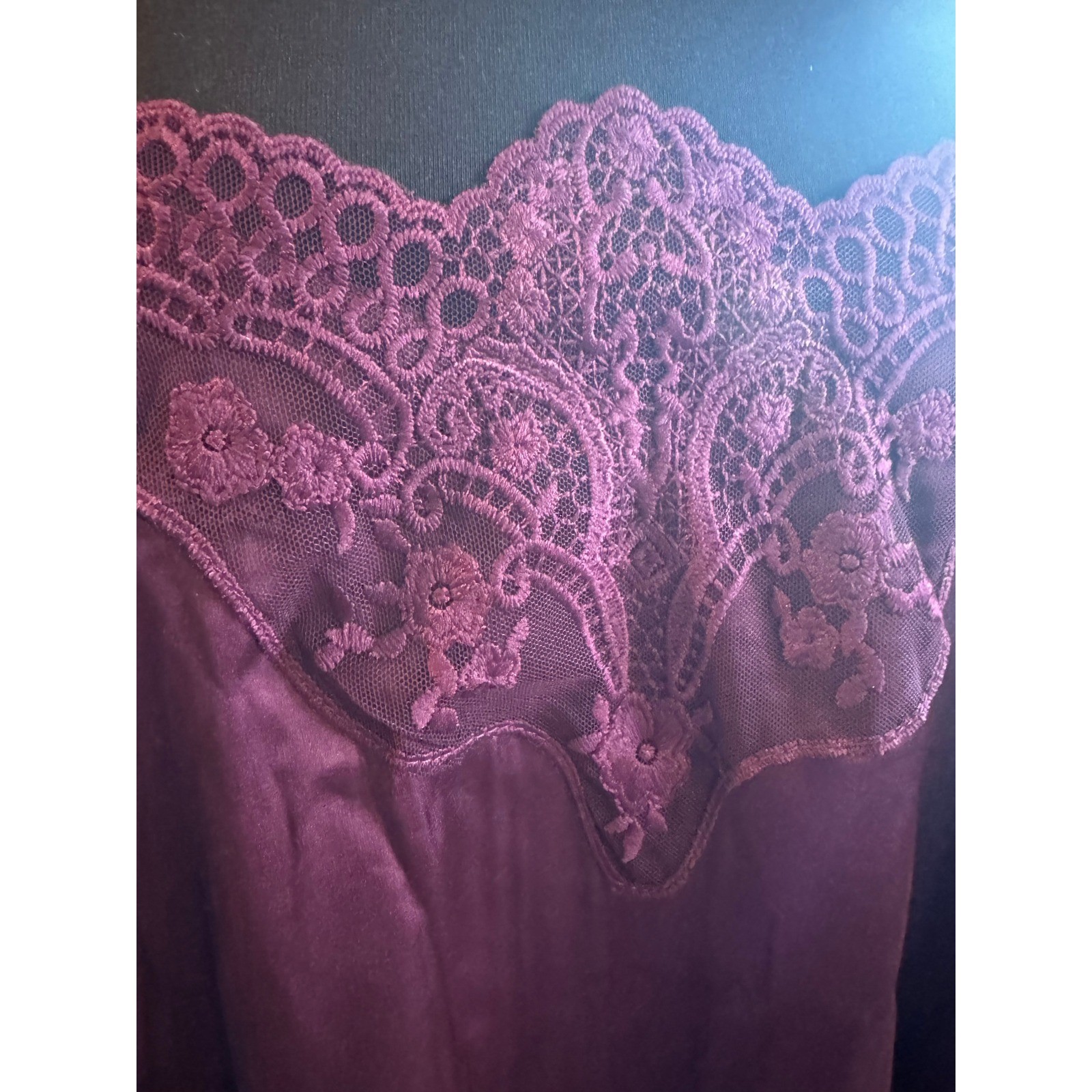 NWT Torrid Sophie Satin Lace Trim Cami Deep Plum Purple Size 0 Large