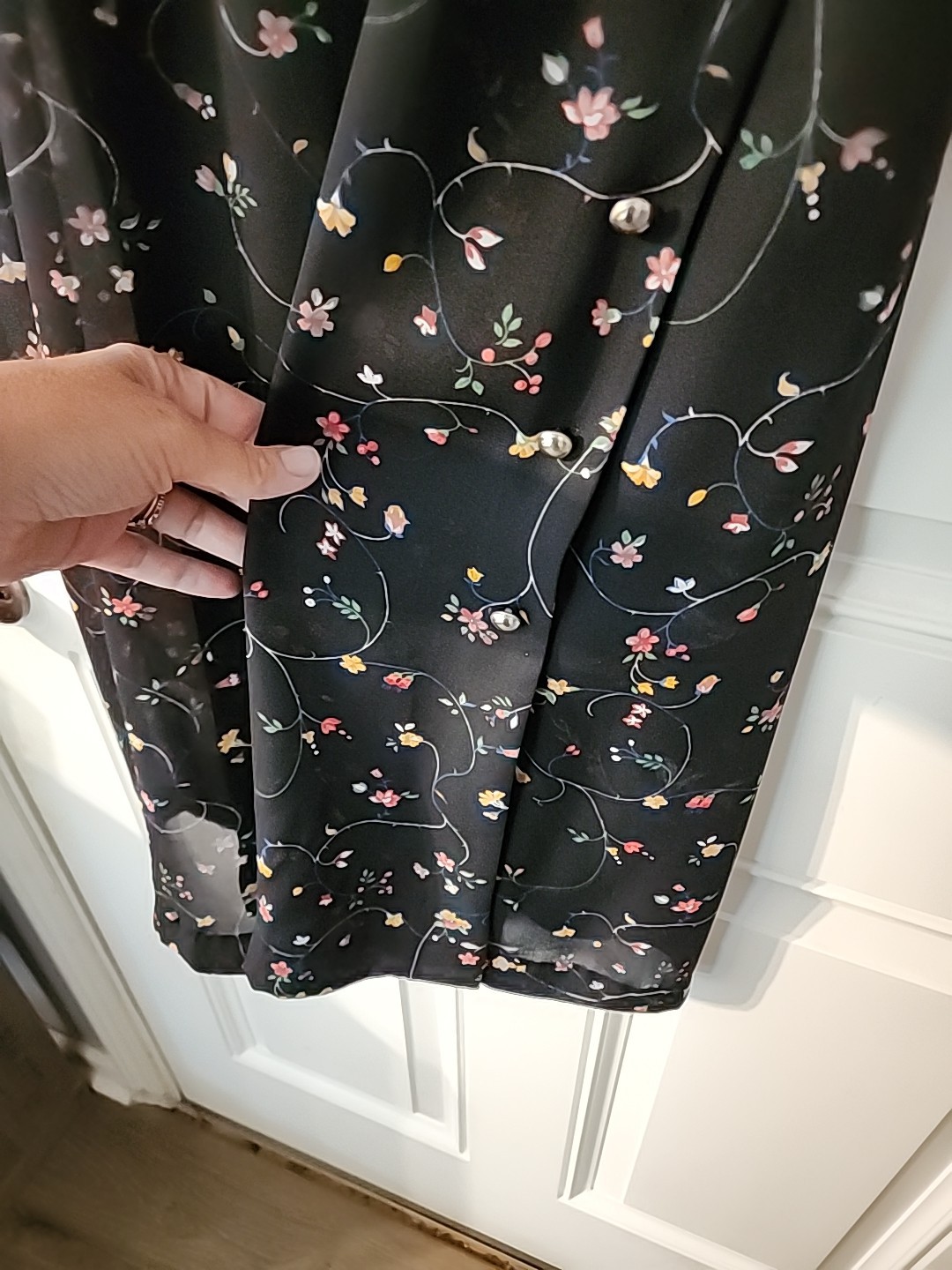 Vintage Leslie Fay Midi Dress Unique Style Black Sheer Fairy Cottgecore Coquette