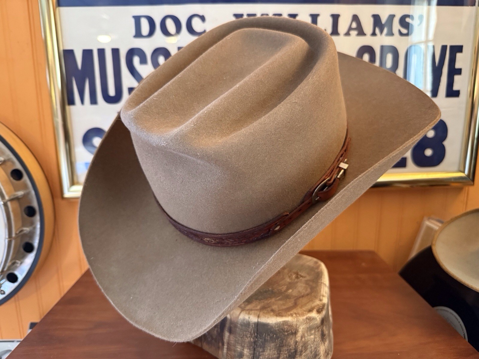 True Vintage 1950s 1960s Fowlke’s Open Range Brown Cowboy Hat Size 7 1/2