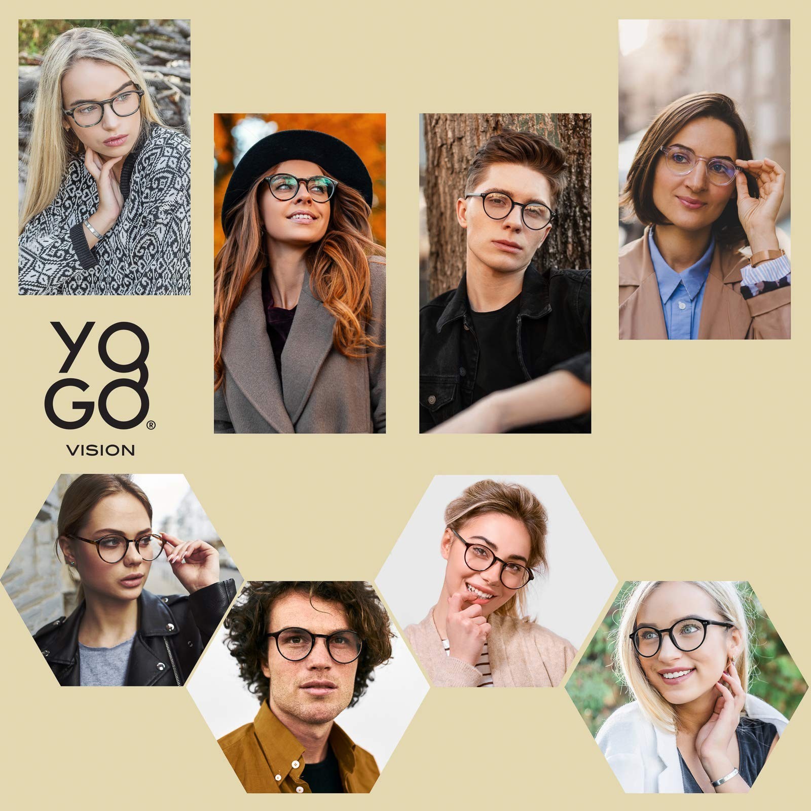 Yogo Vision Blue Light Blocking Glasses Men Women Computer Anti Eyestrain Gla…