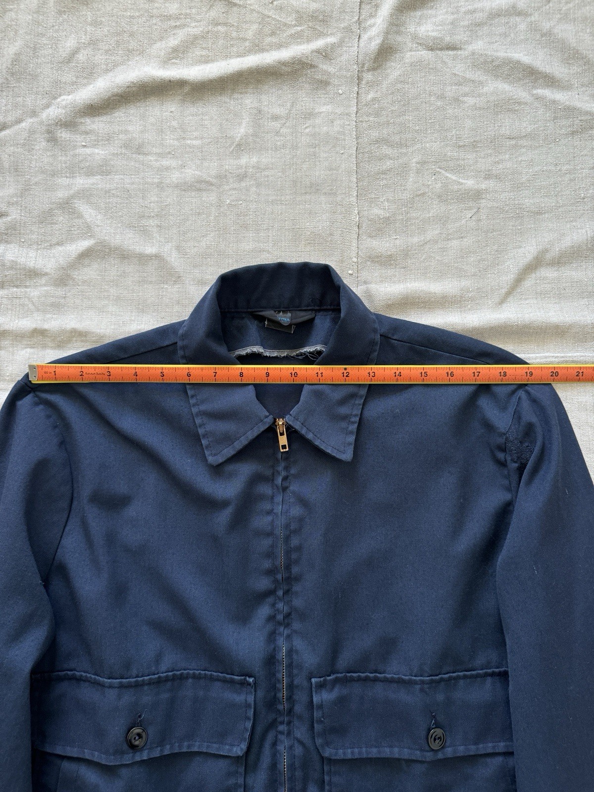 70s vintage Toppmaster light worn mechanics cropped work jacket M-L made in USA