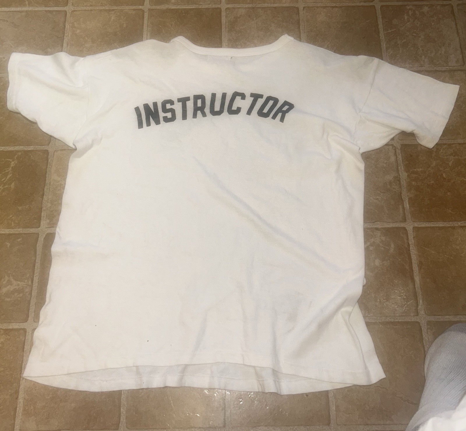 Vintage 1960s Police Academy Instructor T Shirt Durack Company Size XL Very Cool