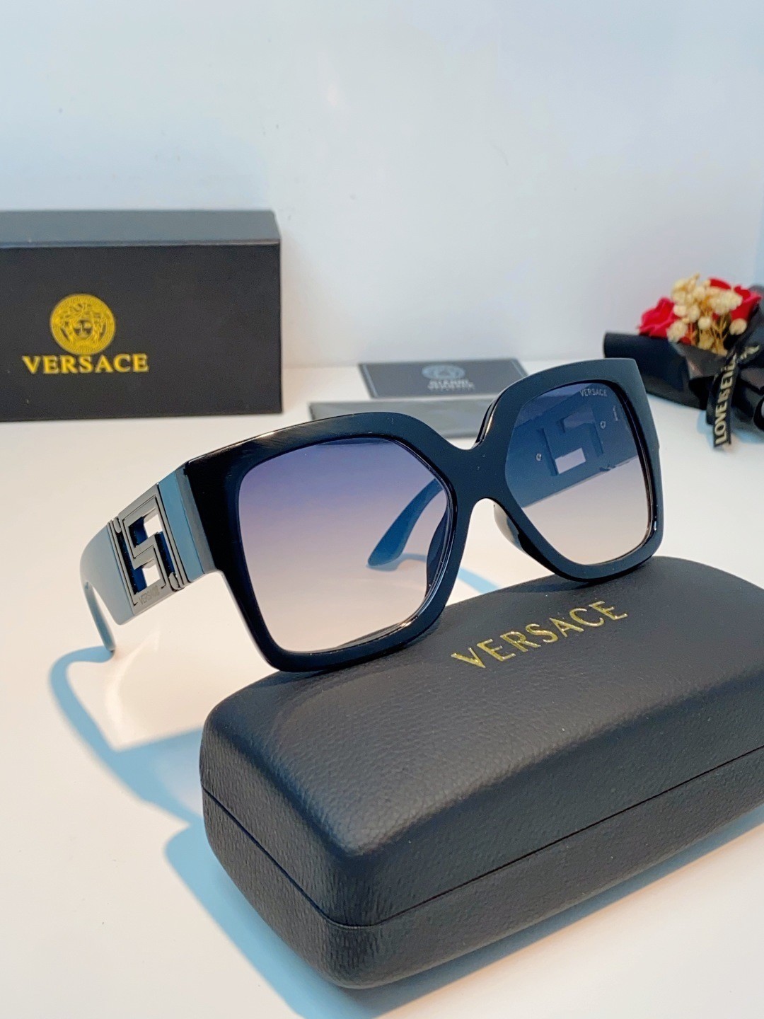 Versace classic retro square frame women’s sunglasses
