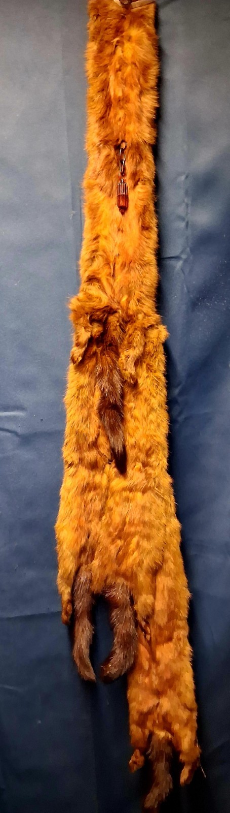 Vintage Four Pelt Full Body Brown Mink Fur Scarf Stole Wrap One Size Beautiful