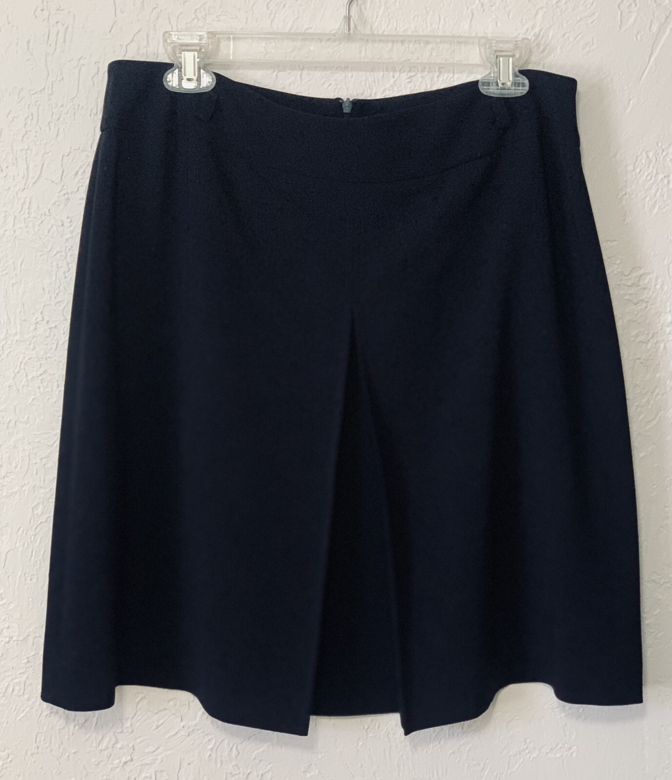 ‘90’s Vintage Jones New York Kick Pleated Skirt Knee Length Black Size 14