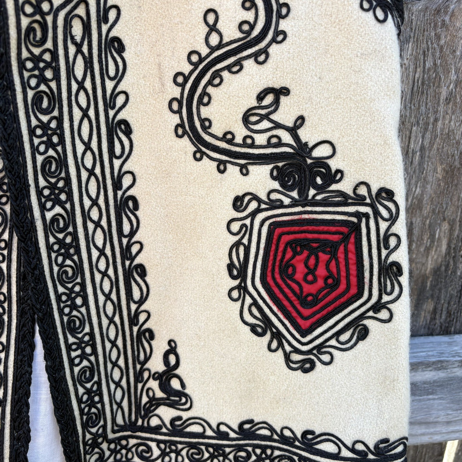 Vintage Traditional Romanian Folk Peasant’s Vest from Romania Embroidered 1970s