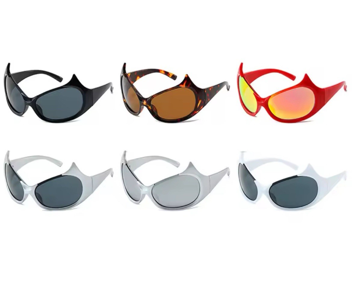 Cat Eye Sunglasses Women Men Vintage Brand Personality Design Horn Deamon