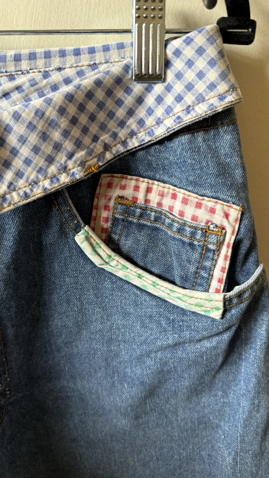 VINTAGE RARE Get Used Women’s Patchwork Barrel Jeans Modern sz 28 (vnt sz 32)
