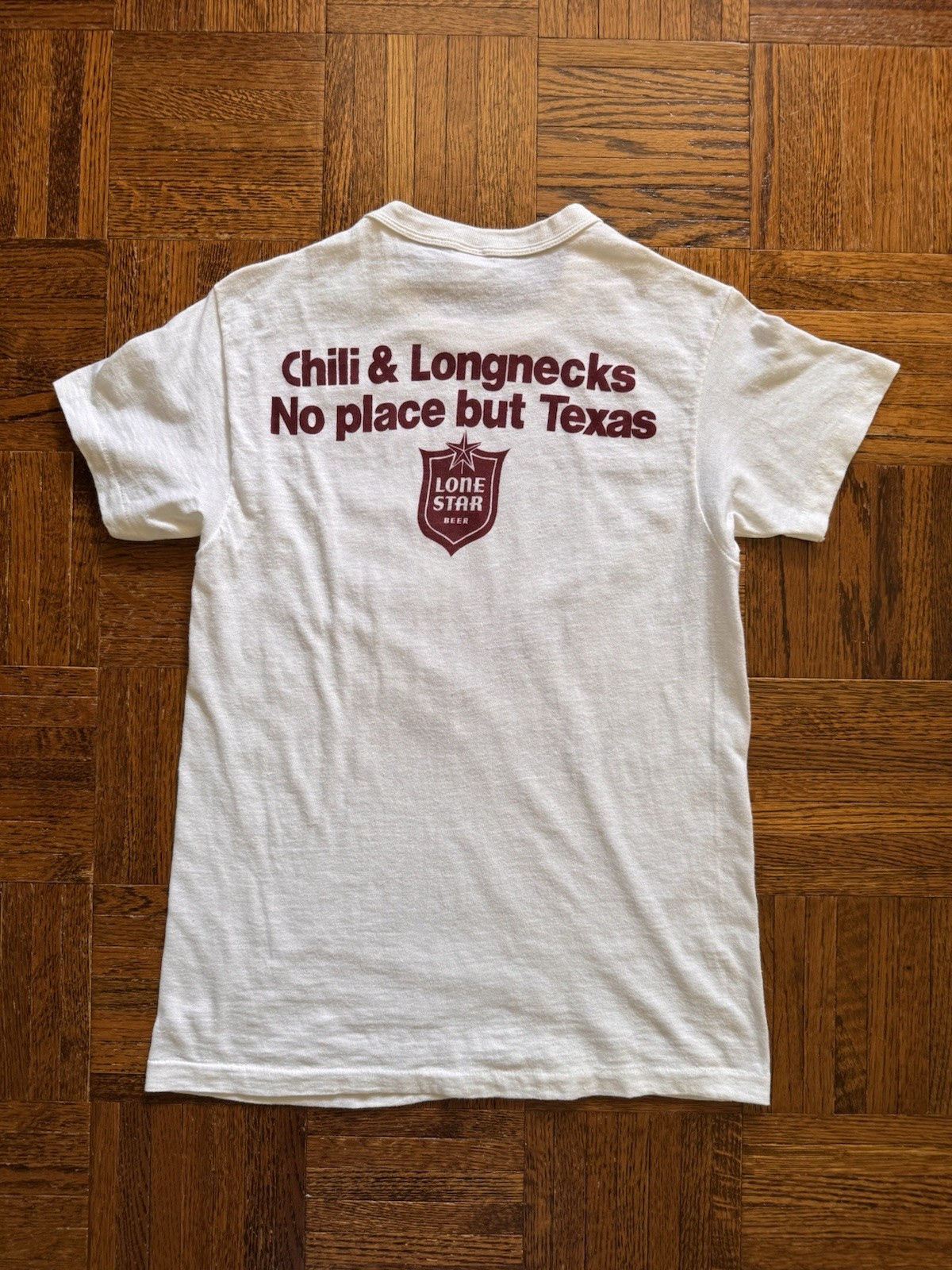 1979 Lone Star Beer Chili Cook Off T Shirt Womens XS Small USA Tee 70s Vintage