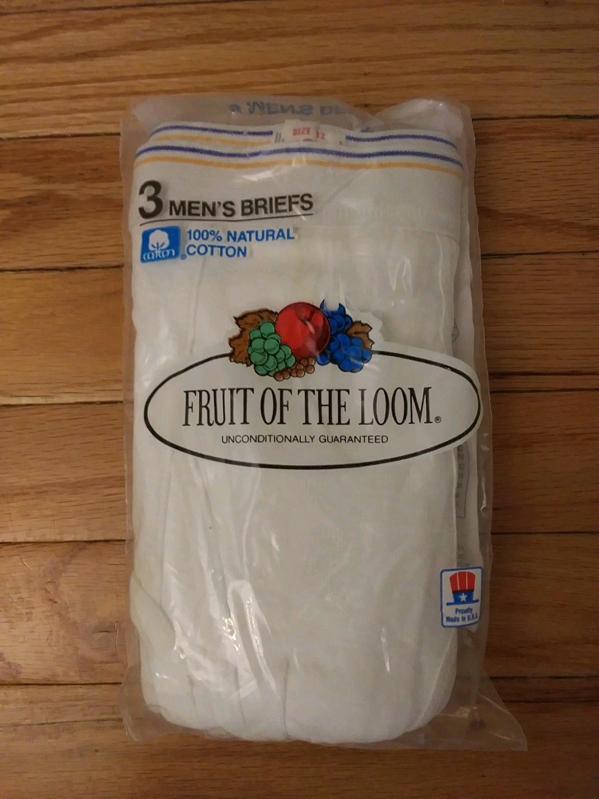 Fruit Of The Loom Vintage 1984 3-Pack Men’s White Cotton Briefs NOS Size 32
