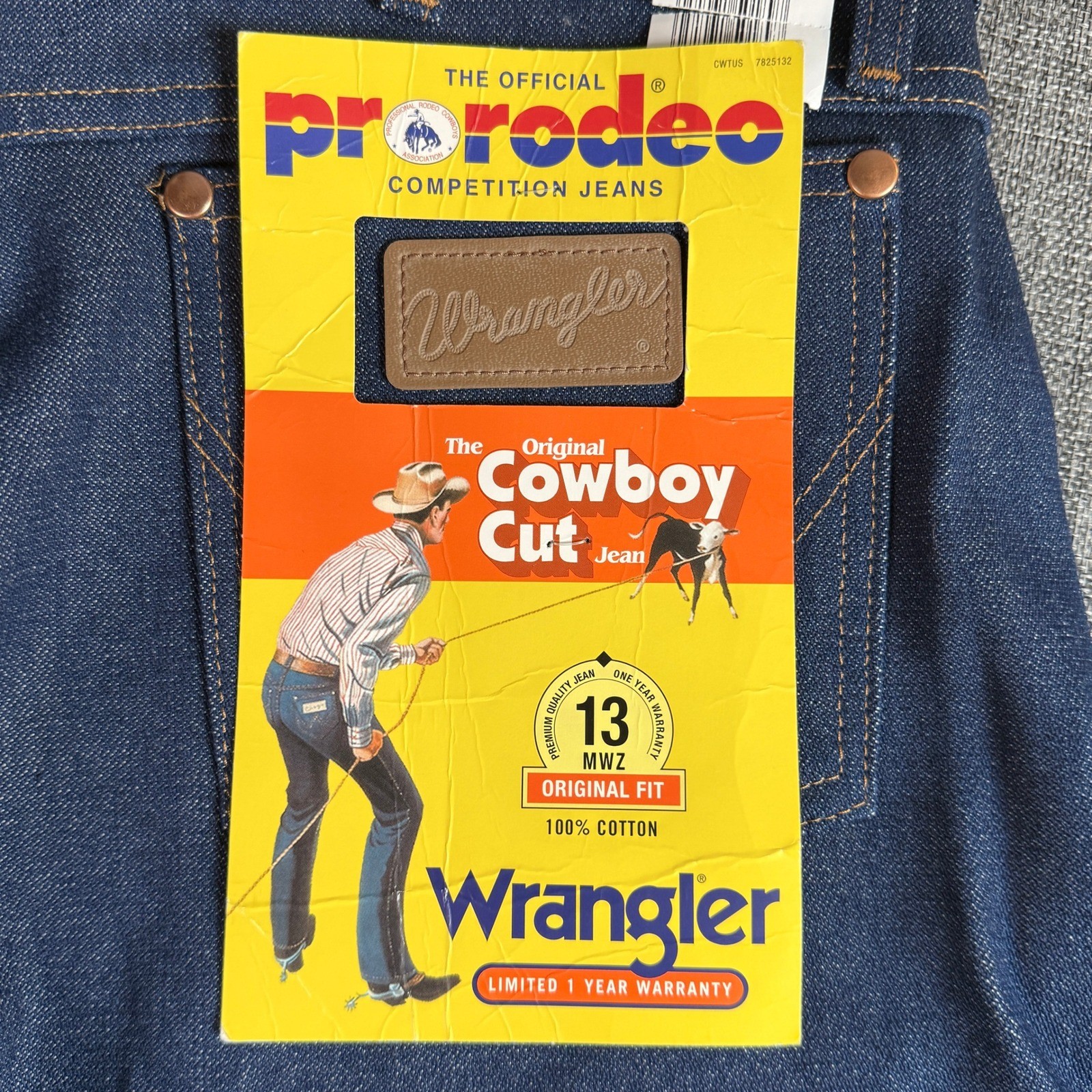 Wrangler 13MWZ Cowboy Cut Jeans Mens Dark Wash Vintage 1995 Denim | 33