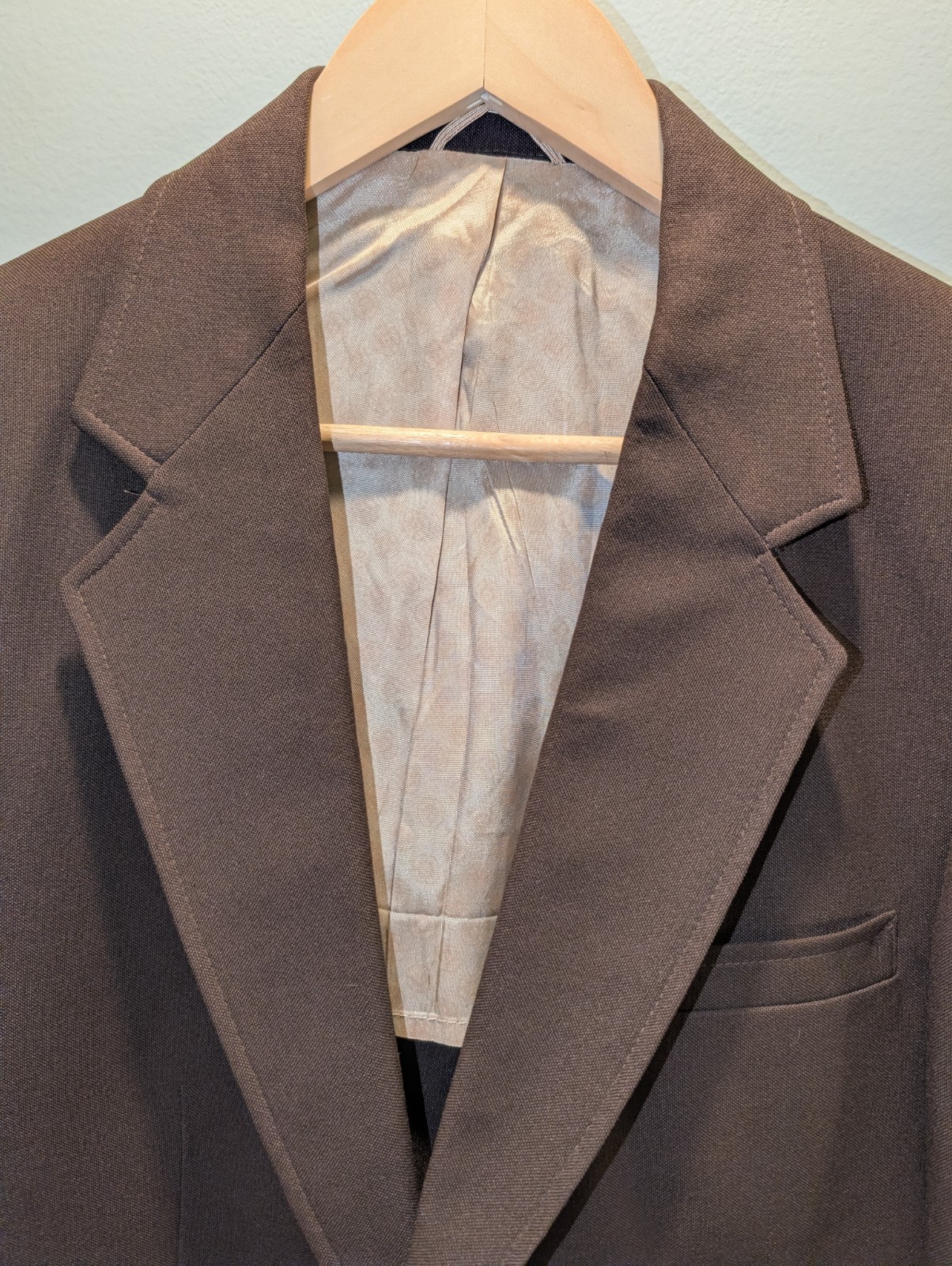 Men’s VTG 70s JC Penny Brown 2 PC Polyester Leisure Suit Sz 38 R 1970s Disco