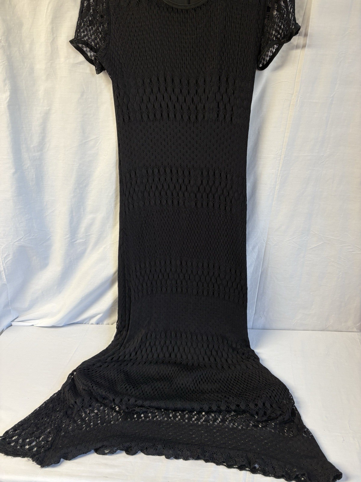 Vintage Ultra Dress New York – Woman’s Size 14 – Black Shift Long Lined Lace