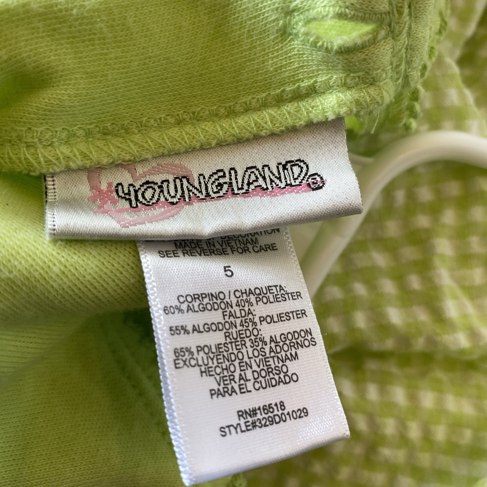 YoungLand Kids Dress size 5, 22 inches long